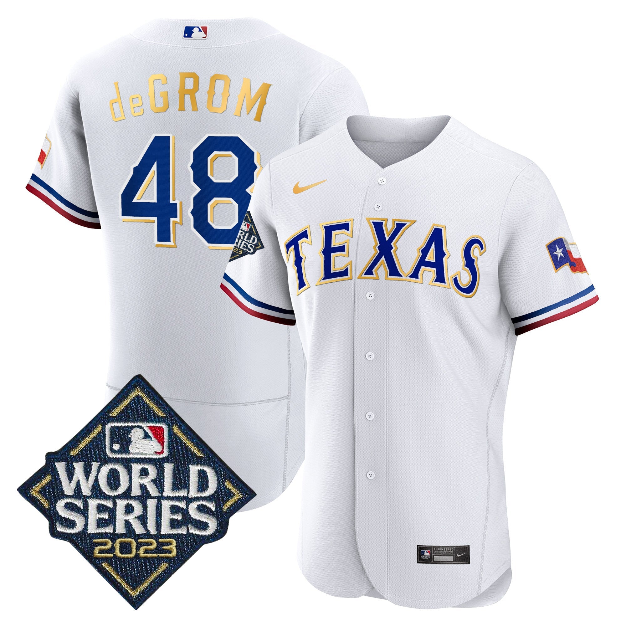 Men’s Texas 2023 World Series Flex Base Gold Trim Jersey