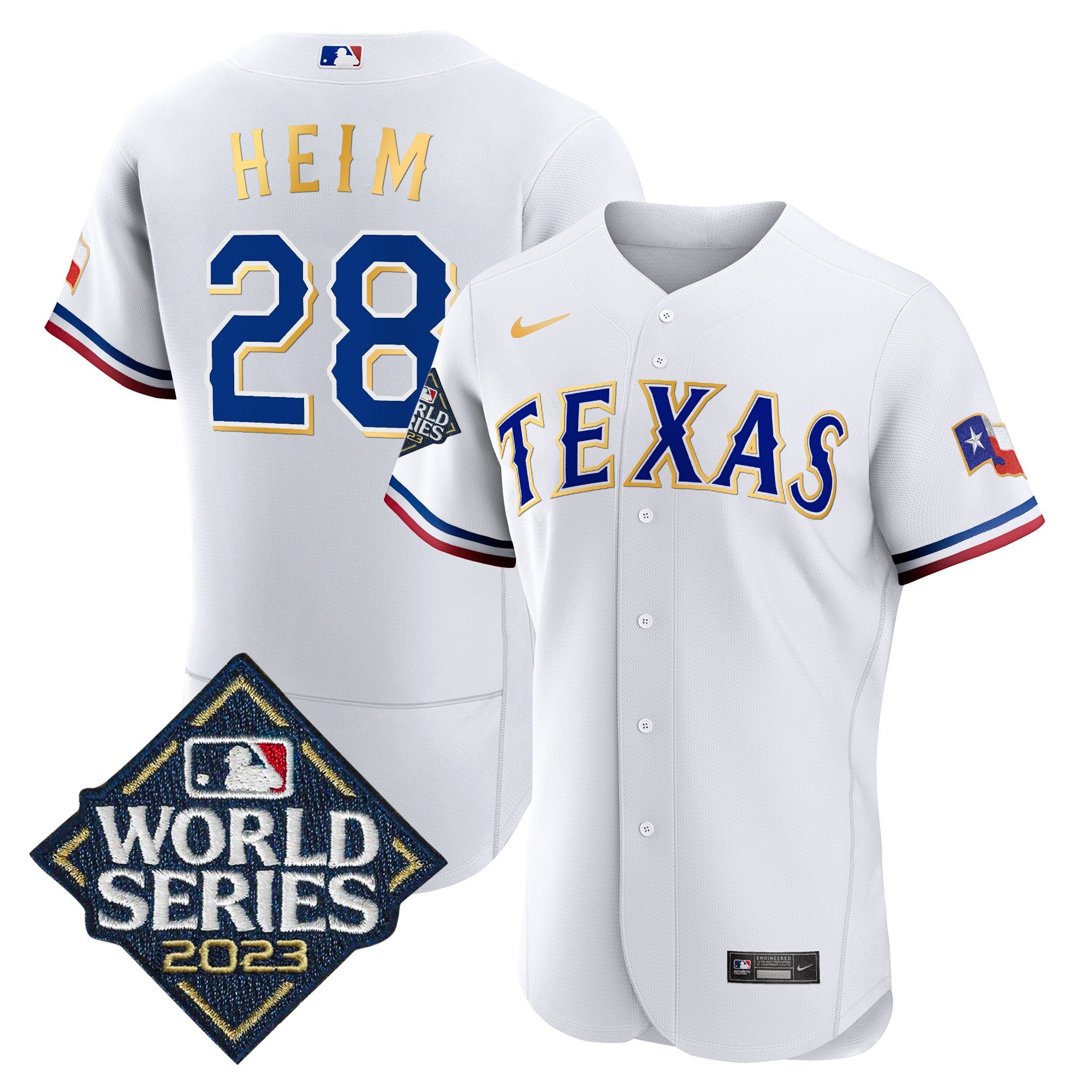 Men’s Texas 2023 World Series Flex Base Gold Trim Jersey