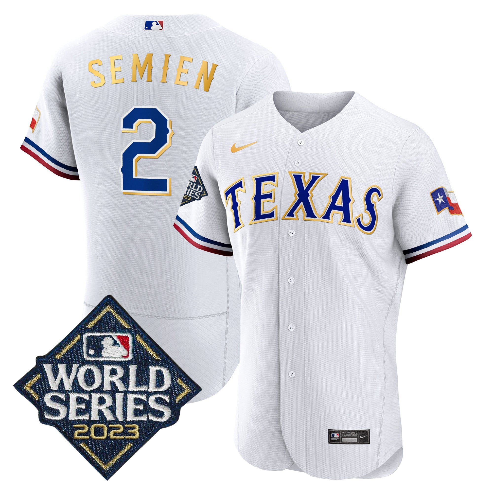 Men’s Texas 2023 World Series Flex Base Gold Trim Jersey