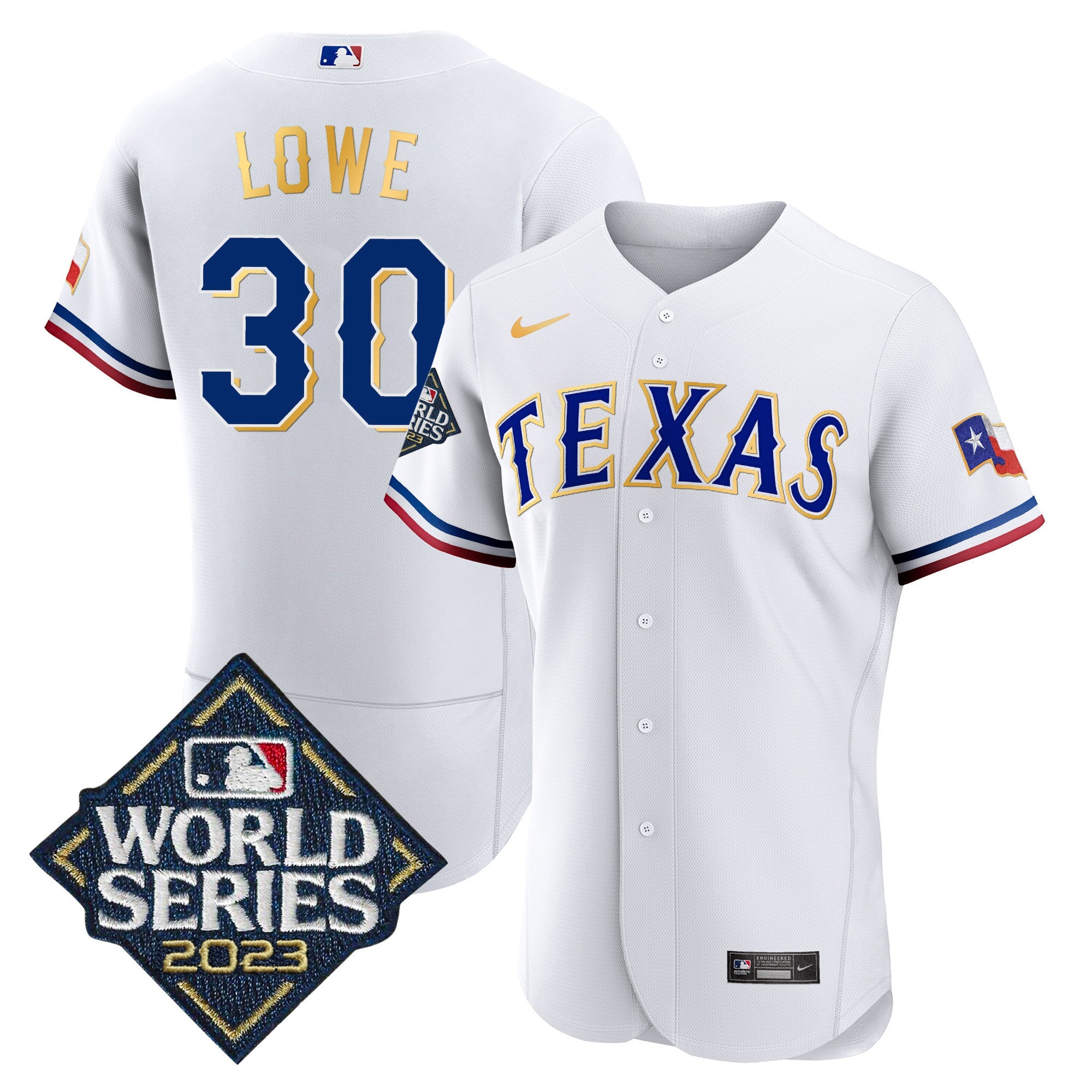 Men’s Texas 2023 World Series Flex Base Gold Trim Jersey