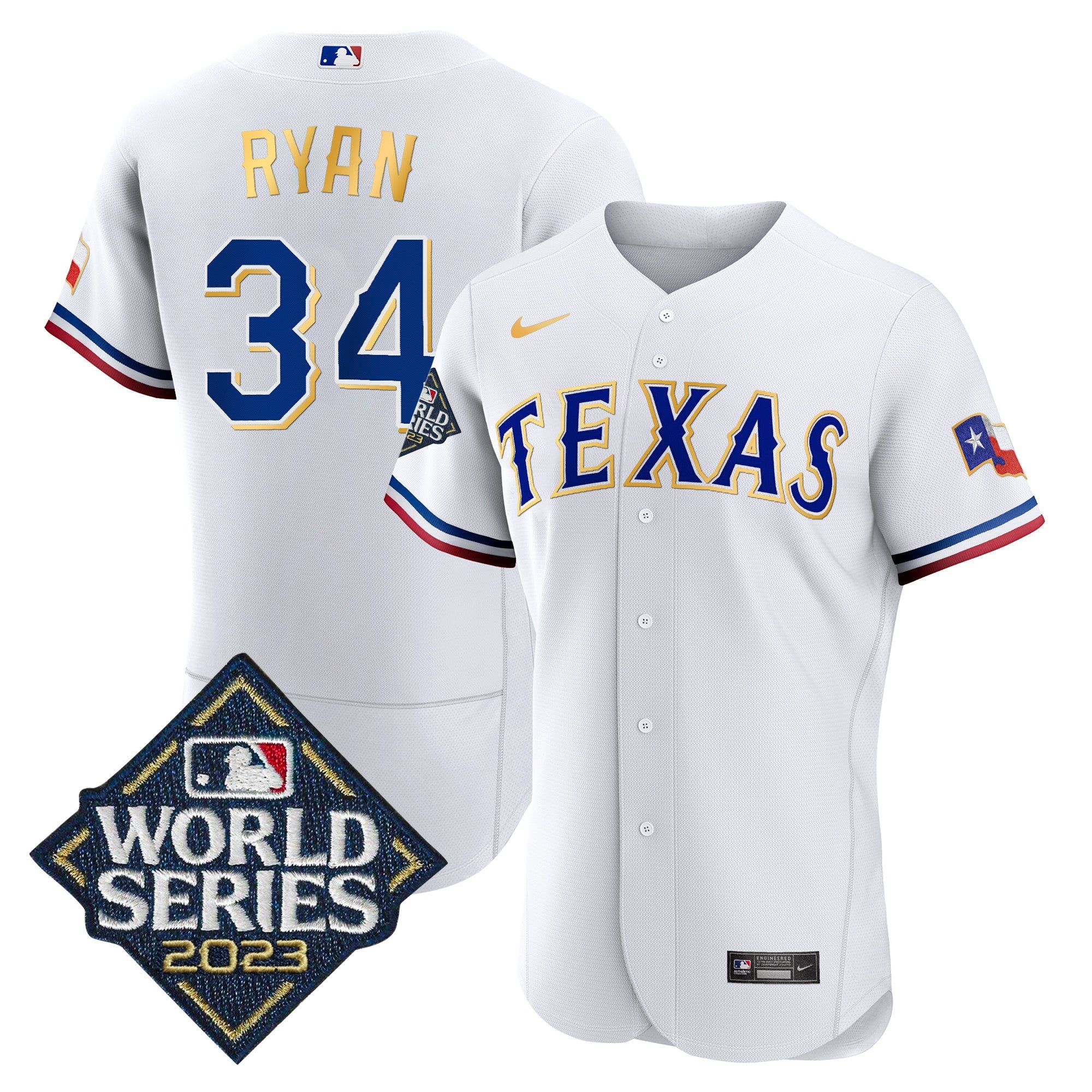 Men’s Texas 2023 World Series Flex Base Gold Trim Jersey
