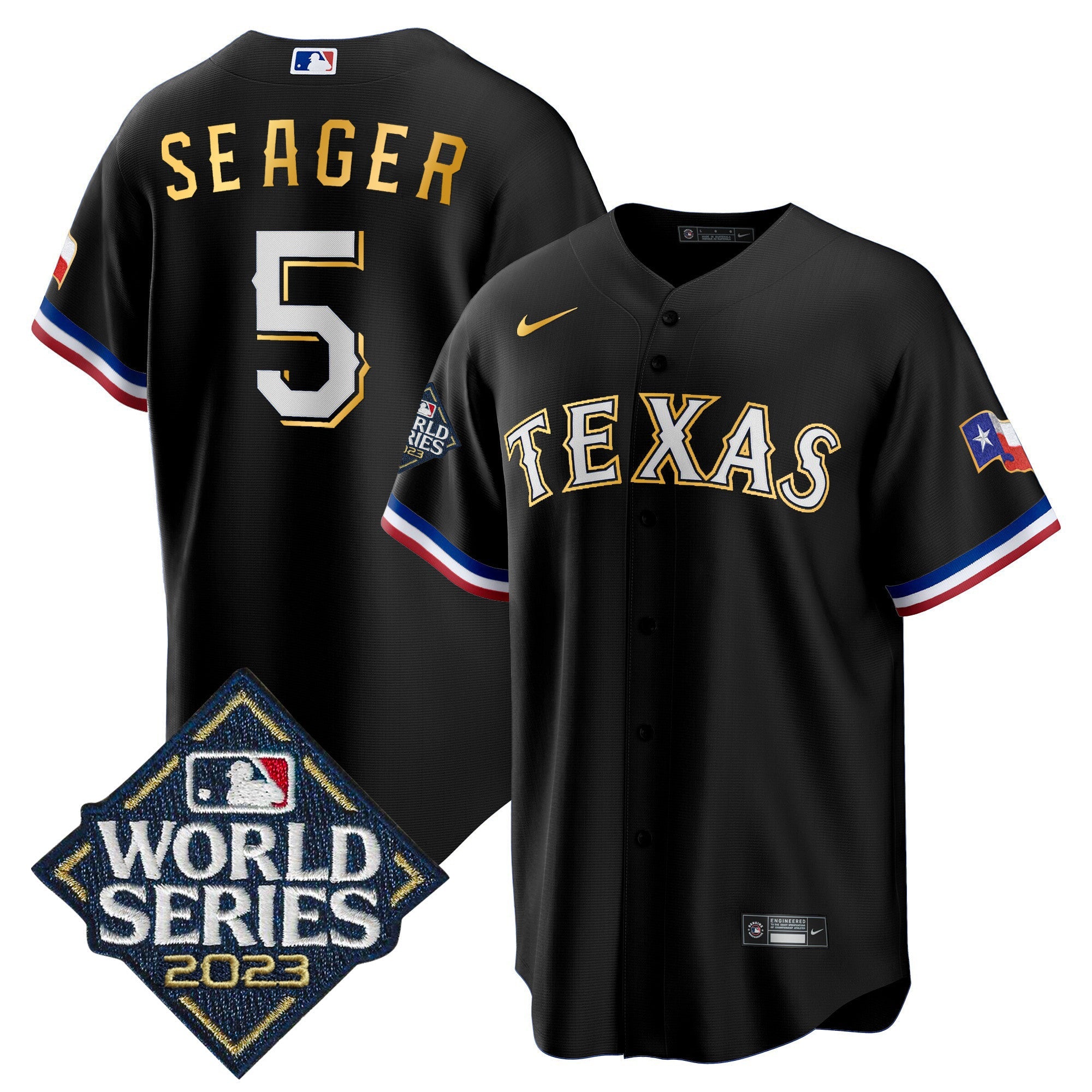 Men’s Texas 2023 World Series Cool Base Gold Trim Jersey
