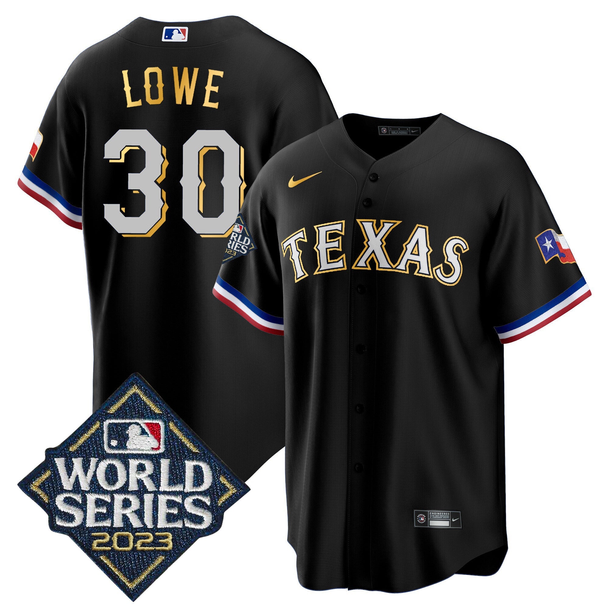 Men’s Texas 2023 World Series Cool Base Gold Trim Jersey