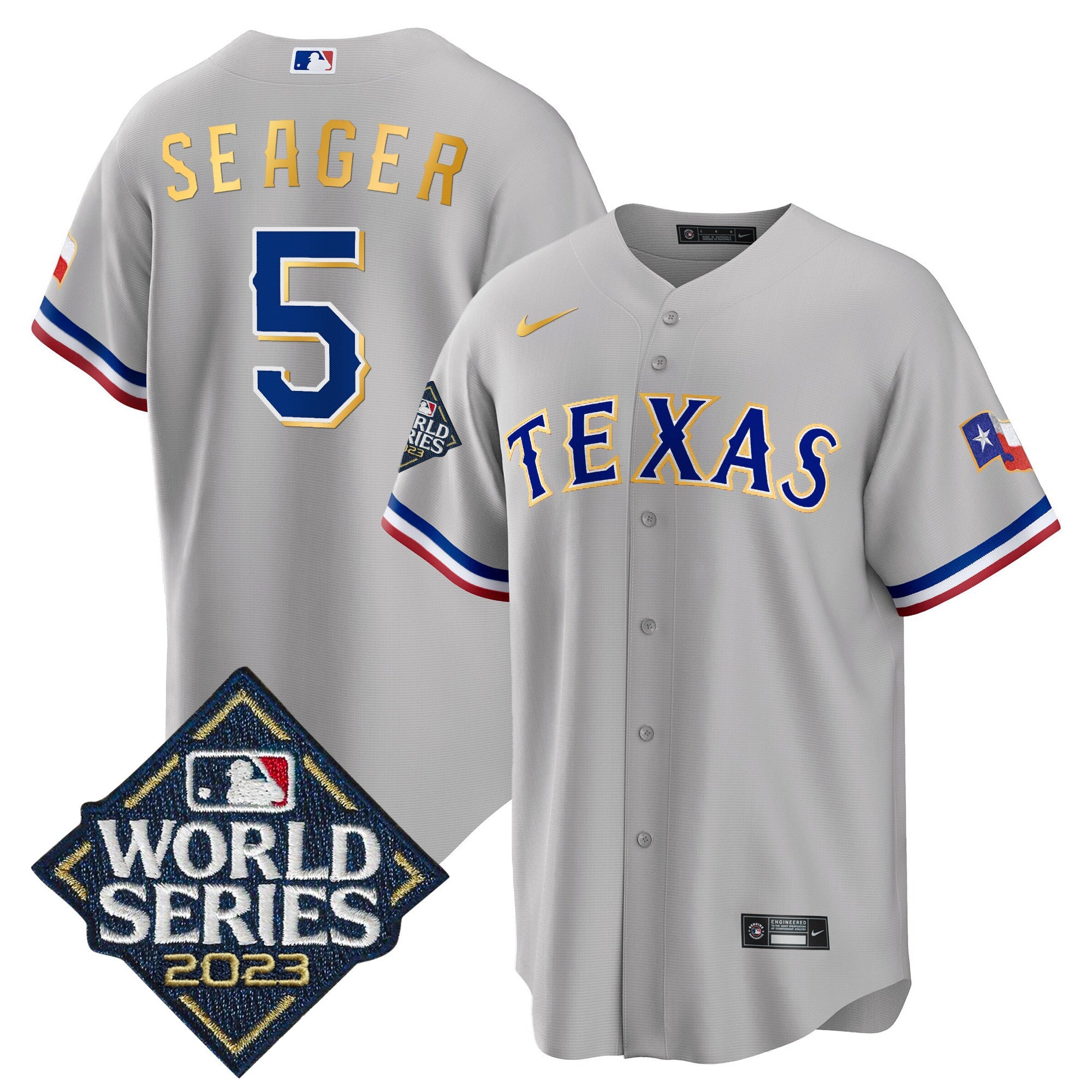 Men’s Texas 2023 World Series Cool Base Gold Trim Jersey