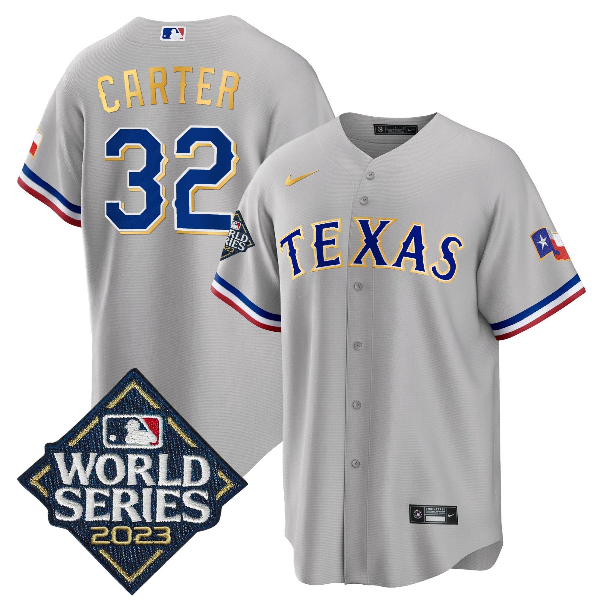 Men’s Texas 2023 World Series Cool Base Gold Trim Jersey