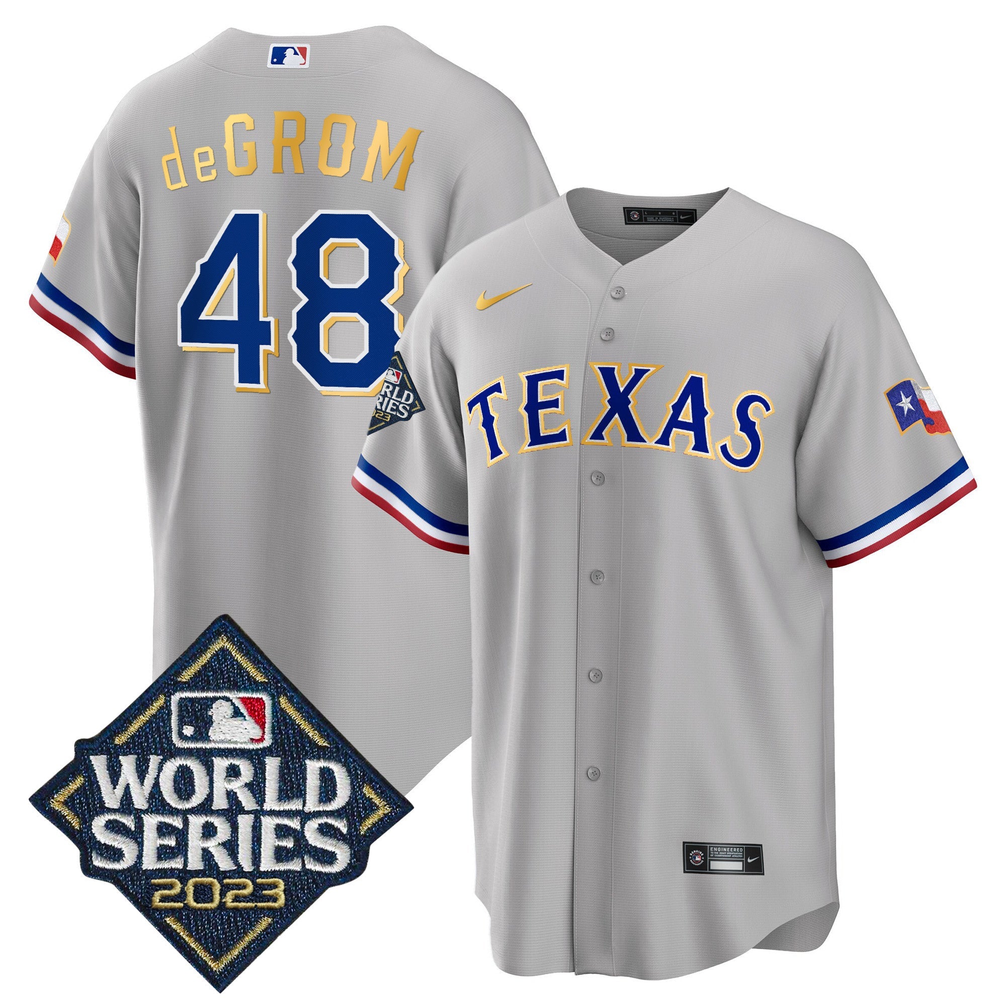 Men’s Texas 2023 World Series Cool Base Gold Trim Jersey
