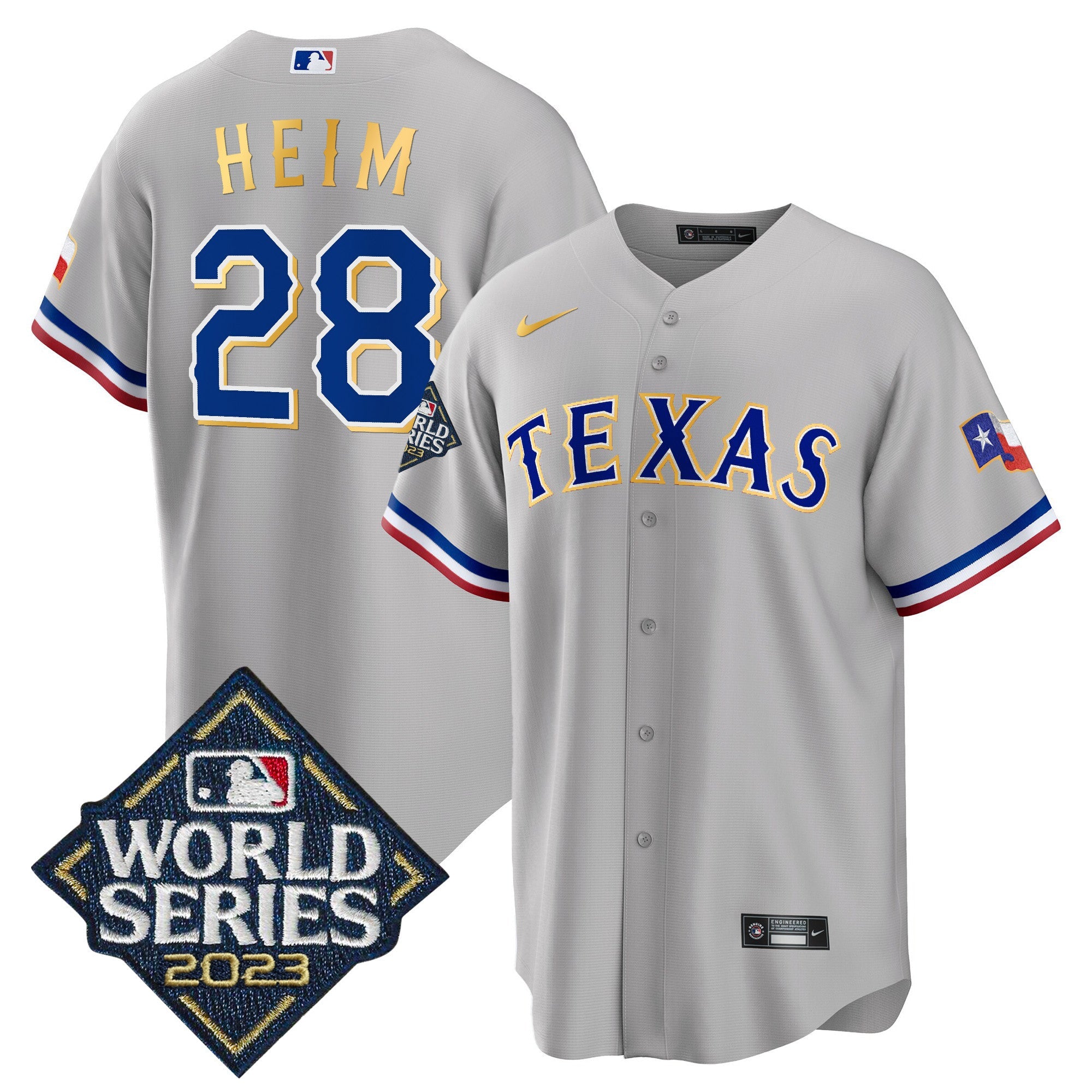 Men’s Texas 2023 World Series Cool Base Gold Trim Jersey