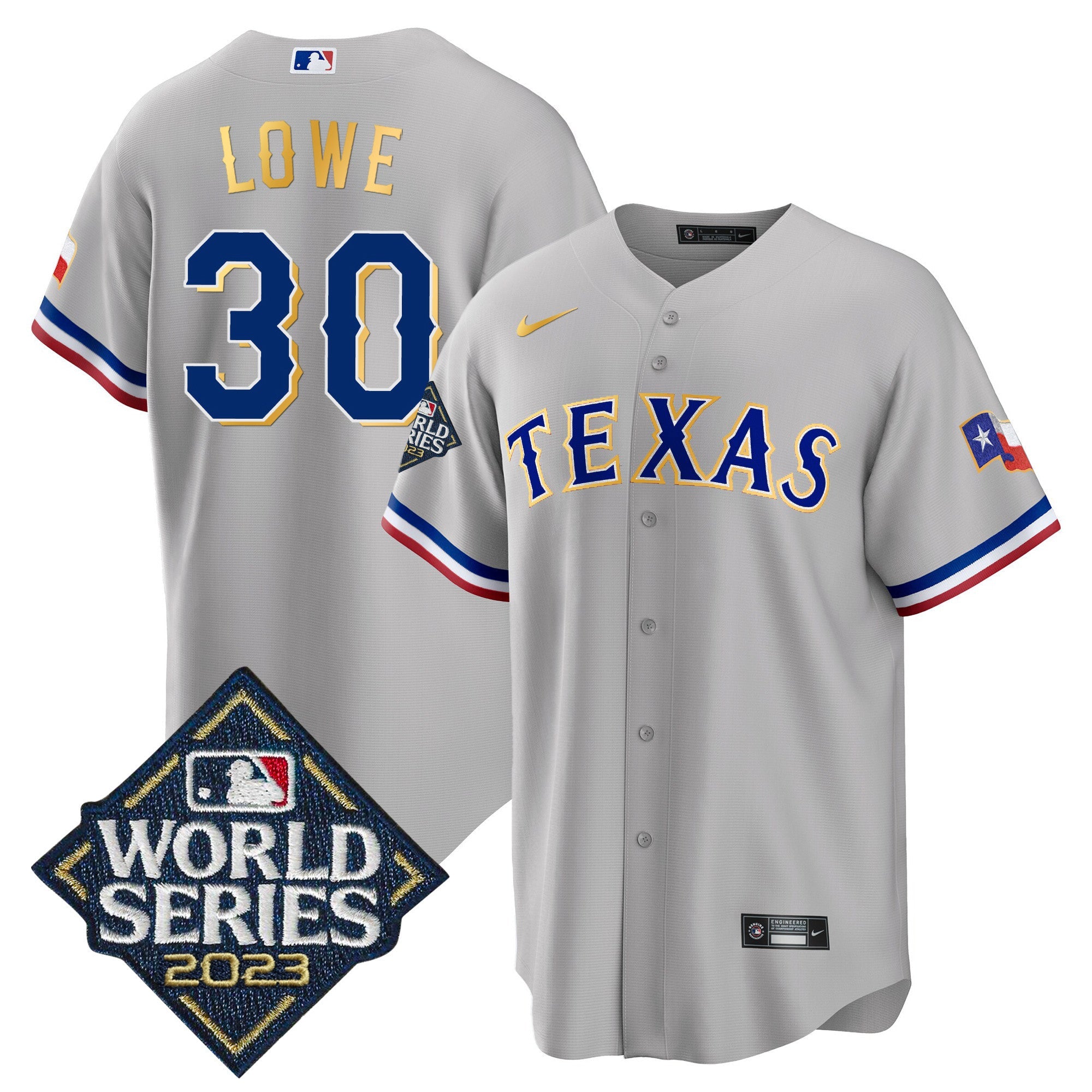 Men’s Texas 2023 World Series Cool Base Gold Trim Jersey