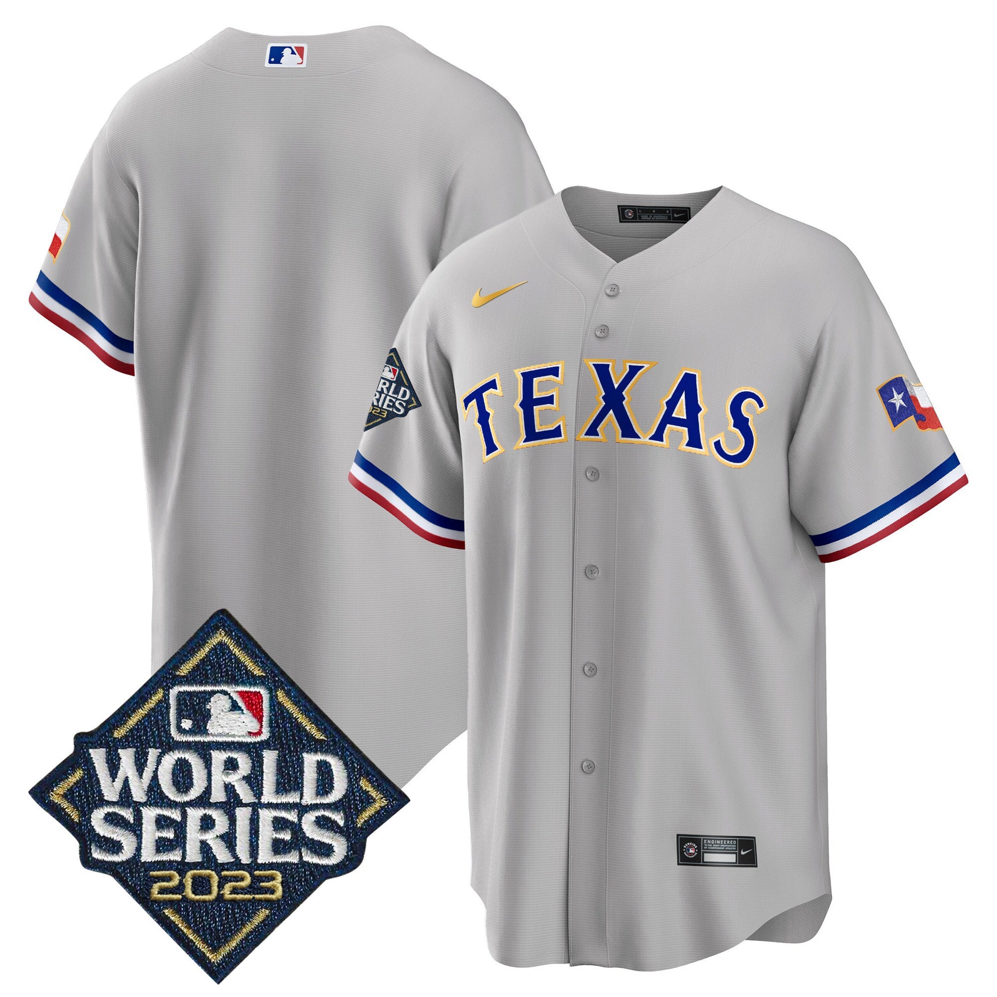 Men’s Texas 2023 World Series Cool Base Gold Trim Jersey
