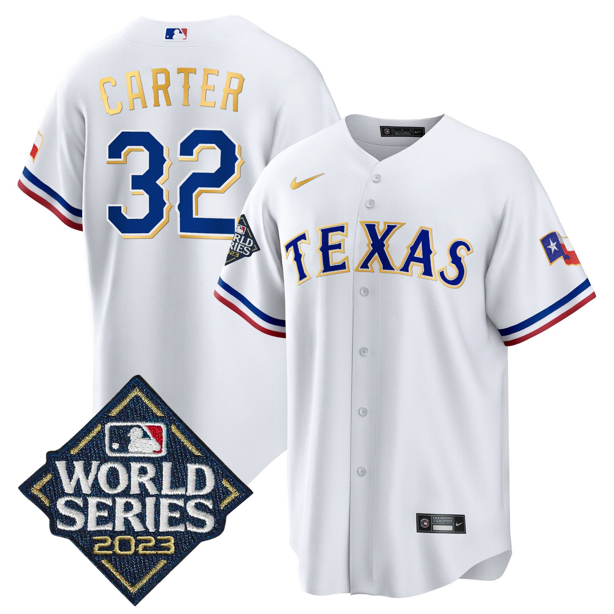 Men’s Texas 2023 World Series Cool Base Gold Trim Jersey