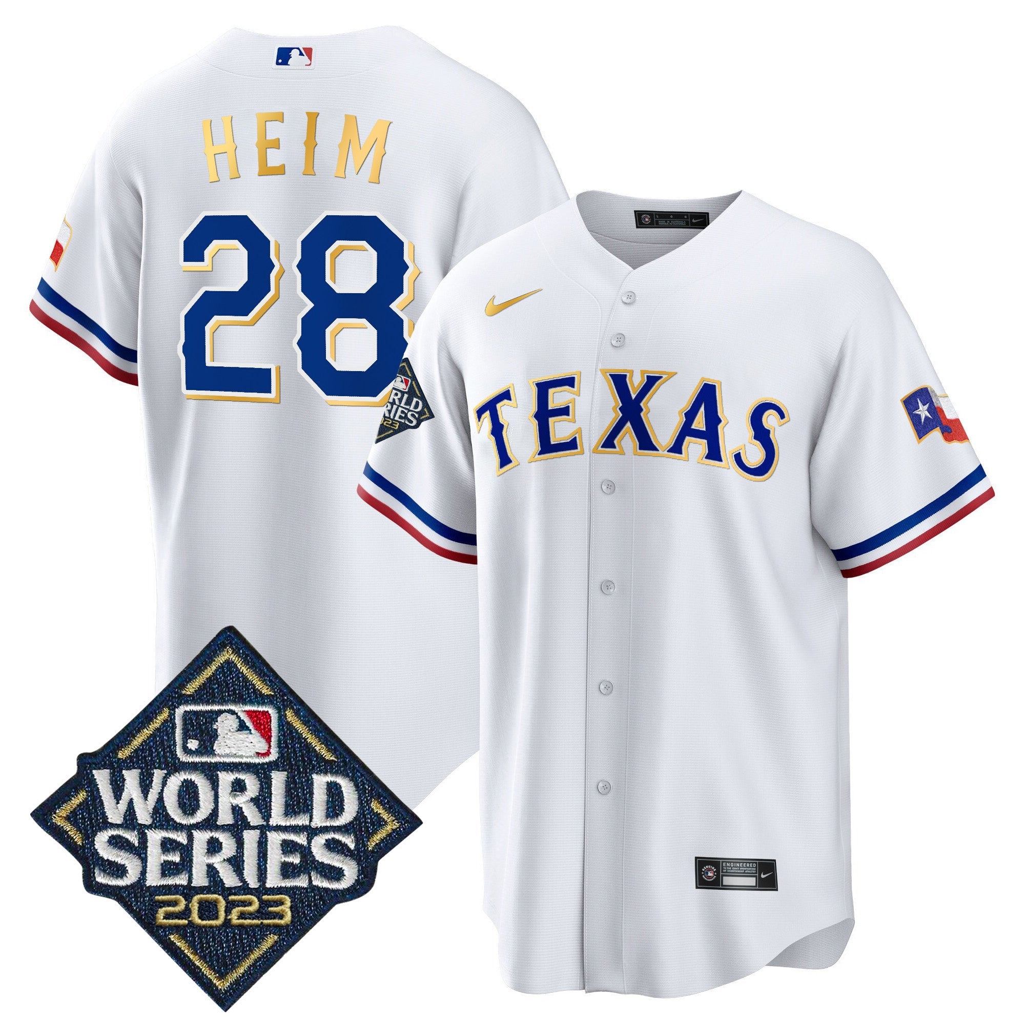 Men’s Texas 2023 World Series Cool Base Gold Trim Jersey