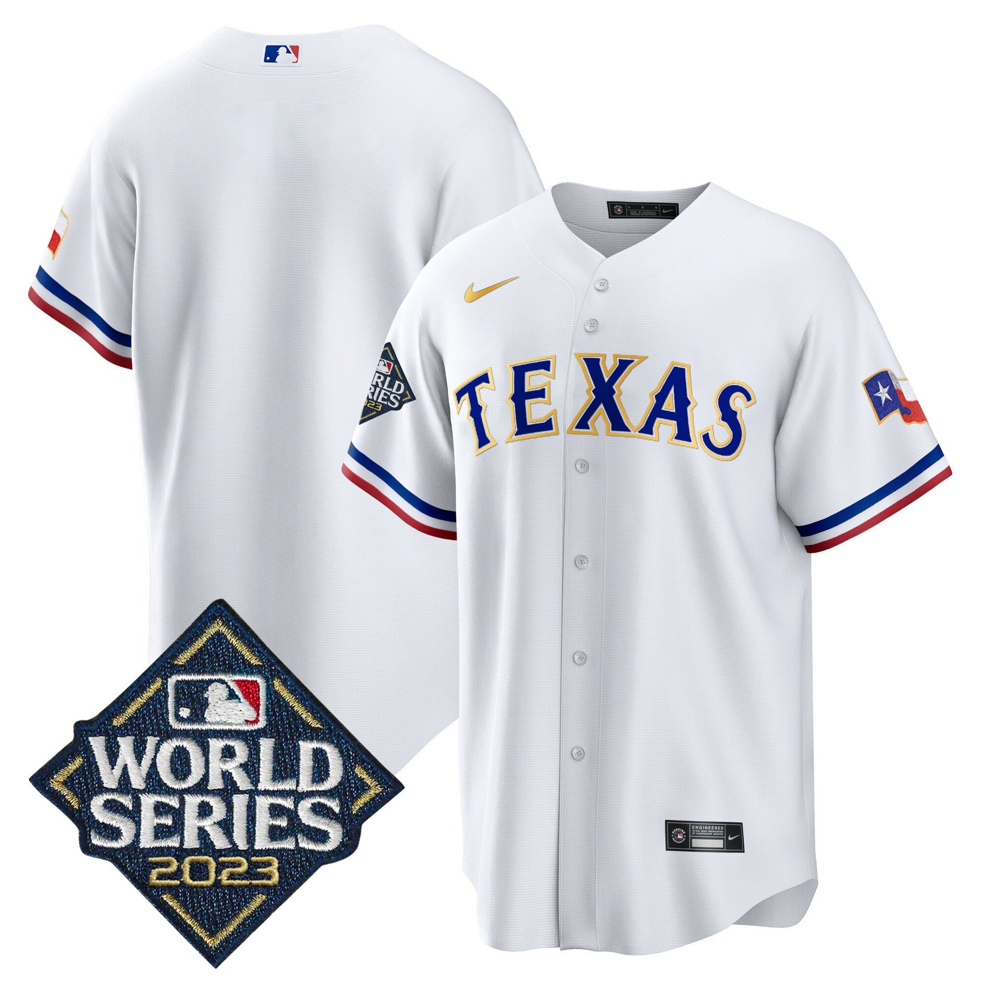 Men’s Texas 2023 World Series Cool Base Gold Trim Jersey