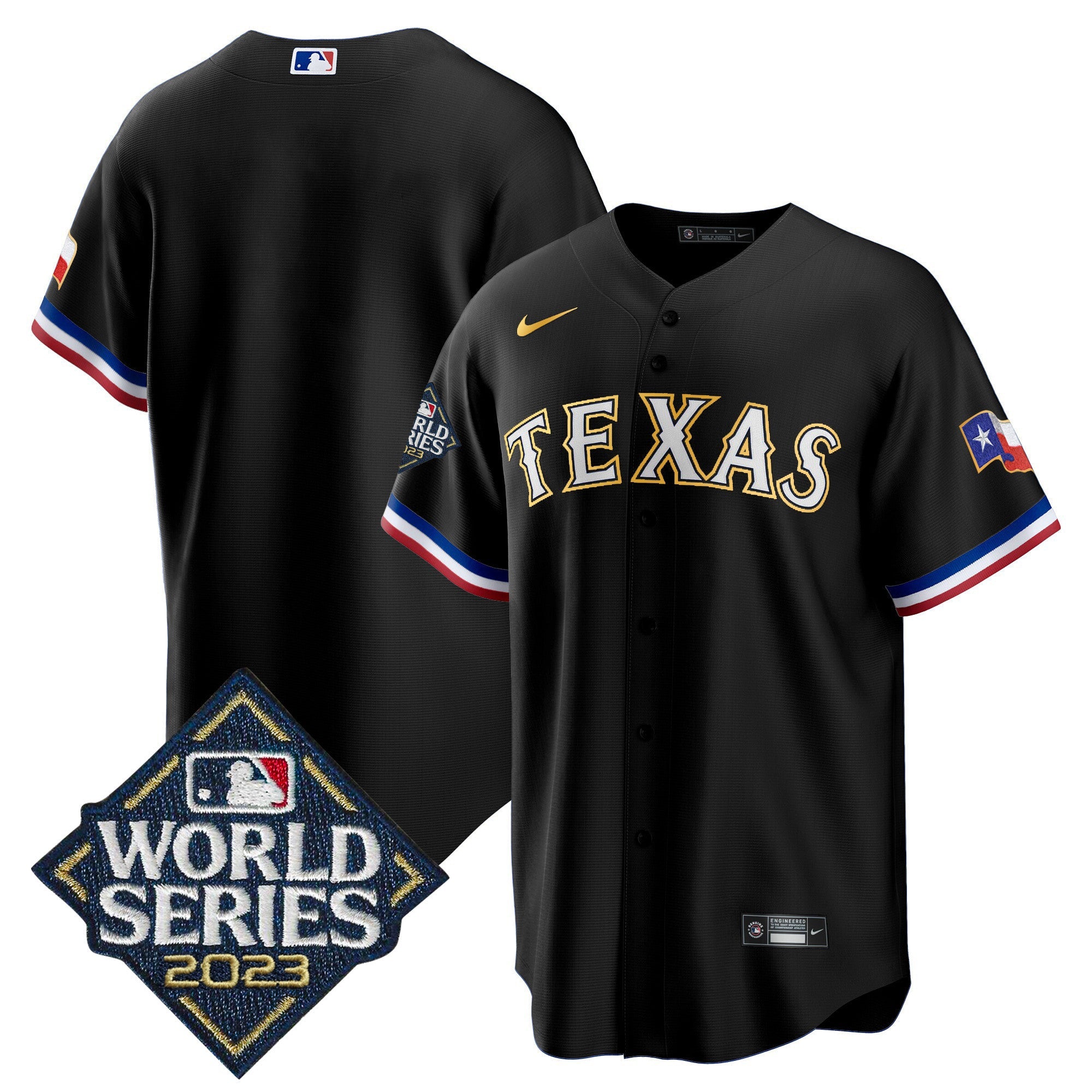 Men’s Texas 2023 World Series Cool Base Gold Trim Jersey