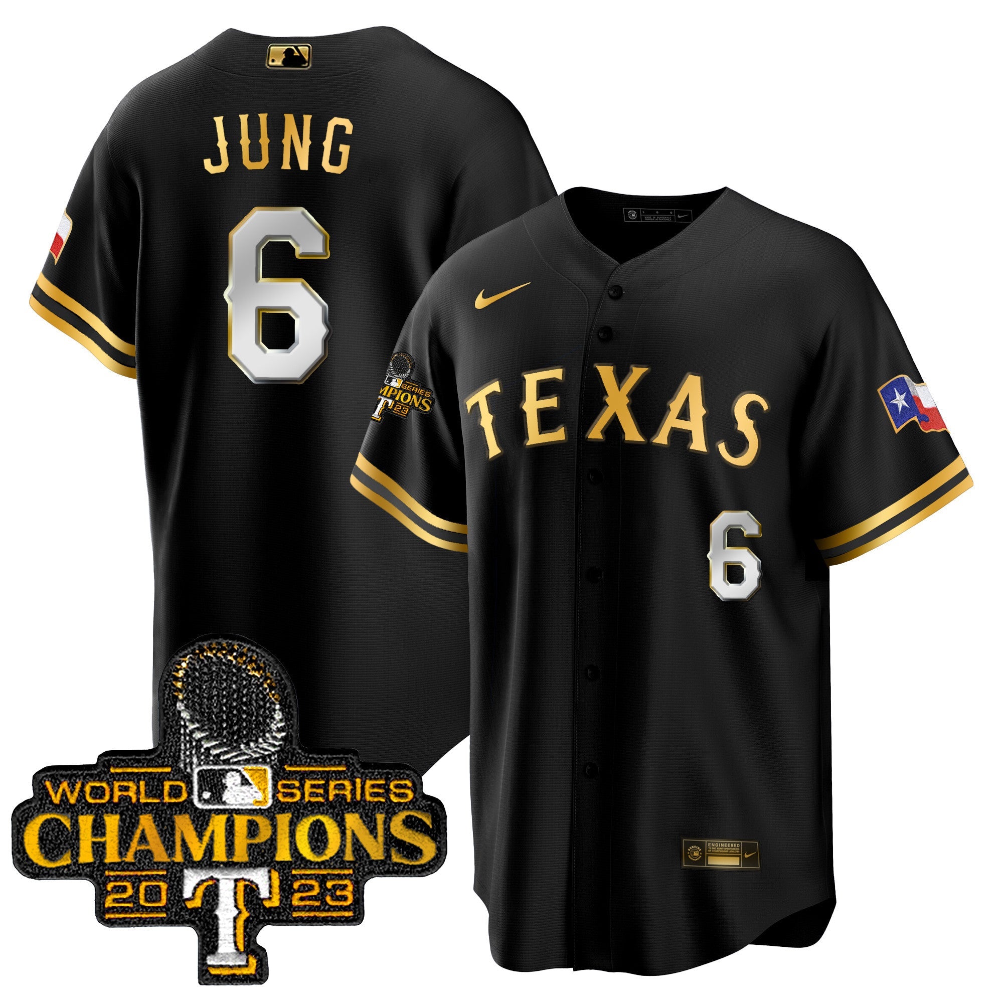 Men’s Texas 2023 World Series Champions Cool Base Jersey