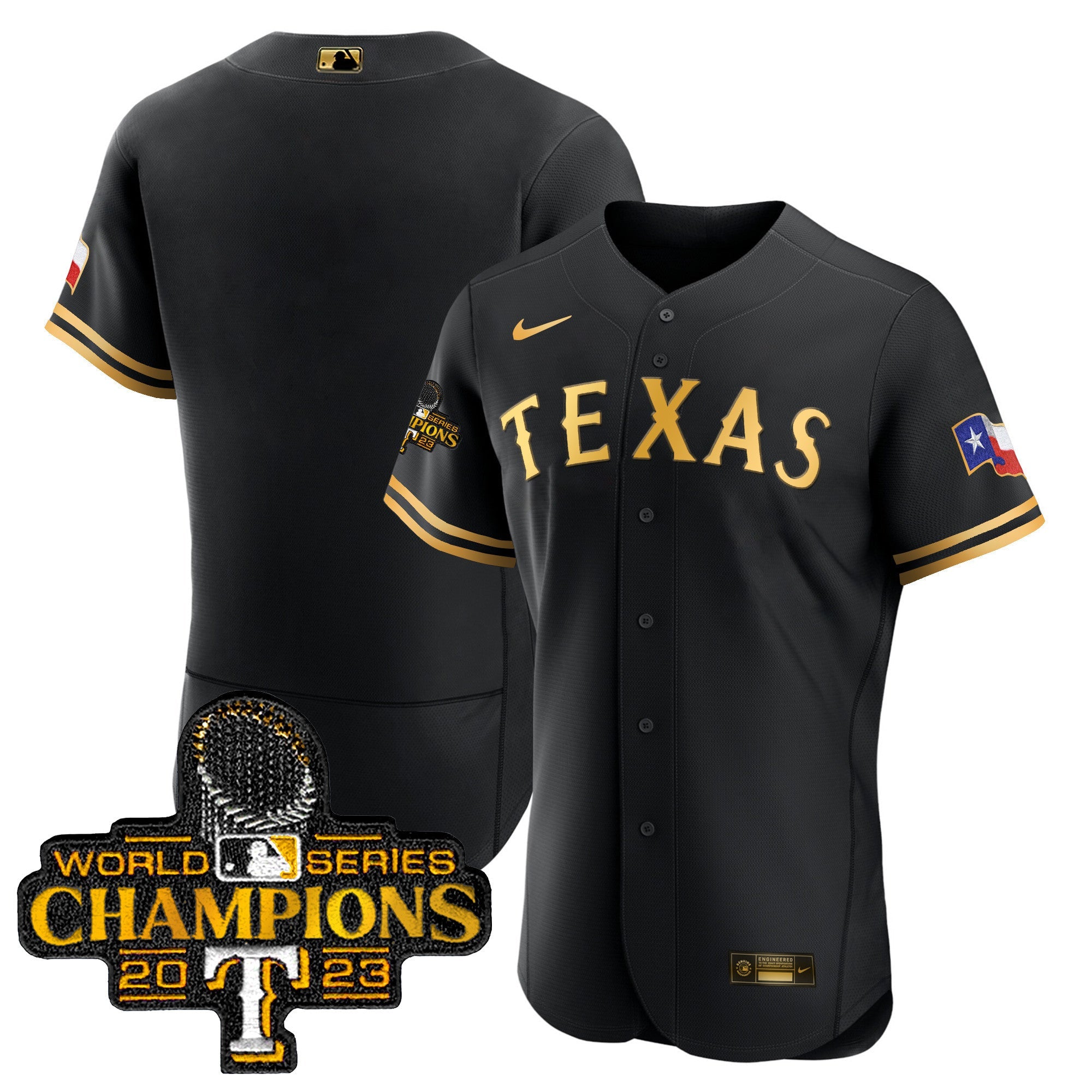 Men’s Texas 2023 World Series Champions Flex Base Jersey
