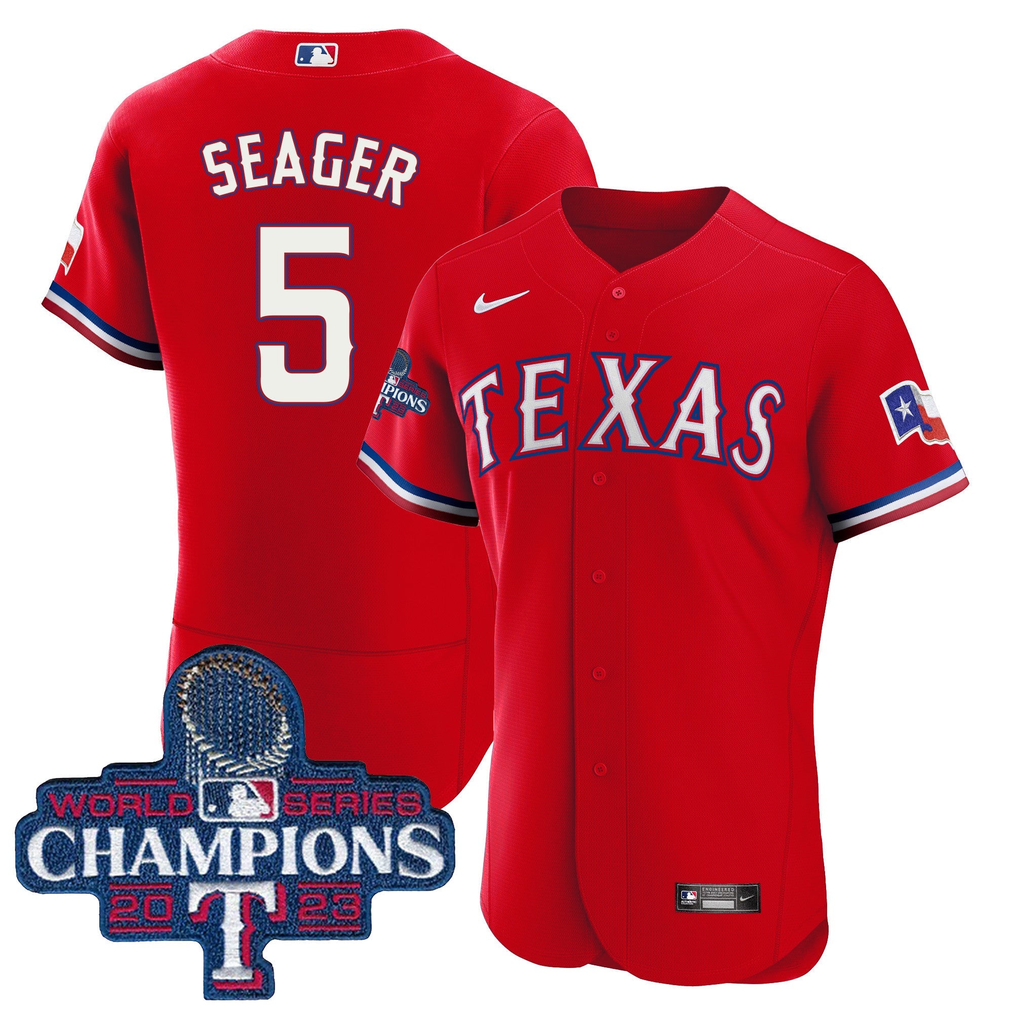 Men’s Texas 2023 World Series Champions Flex Base Jersey