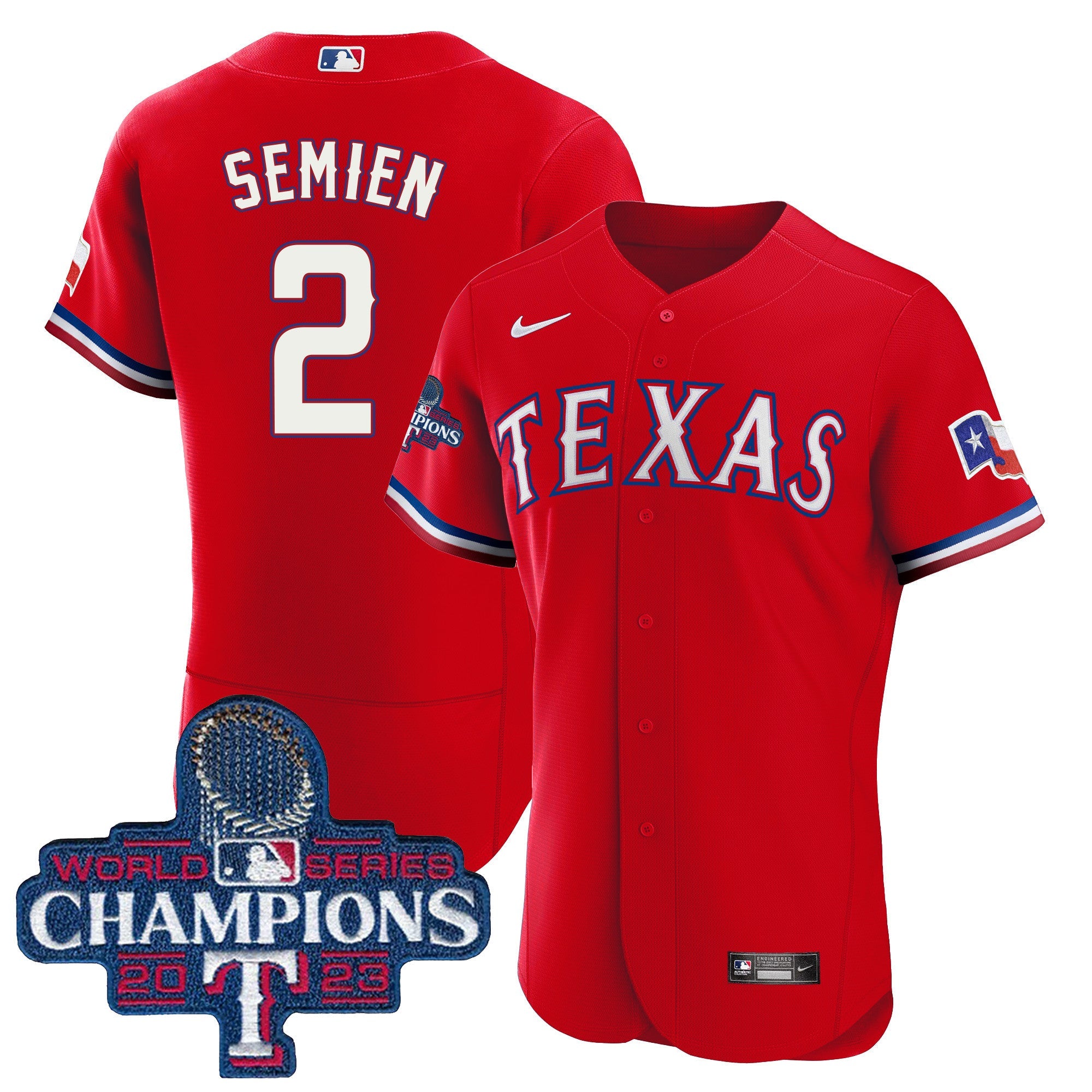 Men’s Texas 2023 World Series Champions Flex Base Jersey
