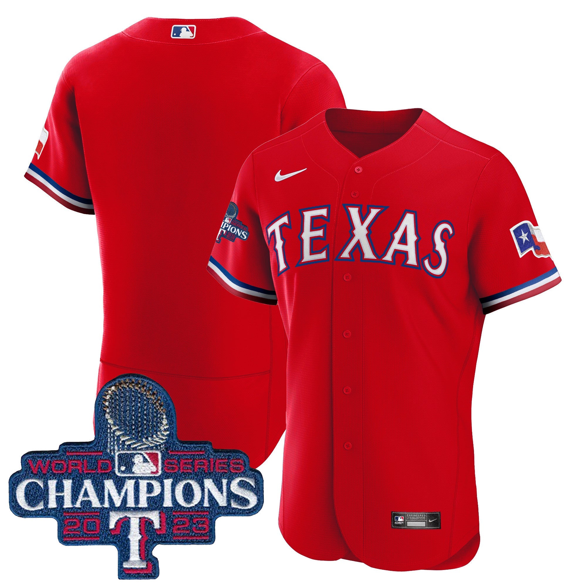 Men’s Texas 2023 World Series Champions Flex Base Jersey