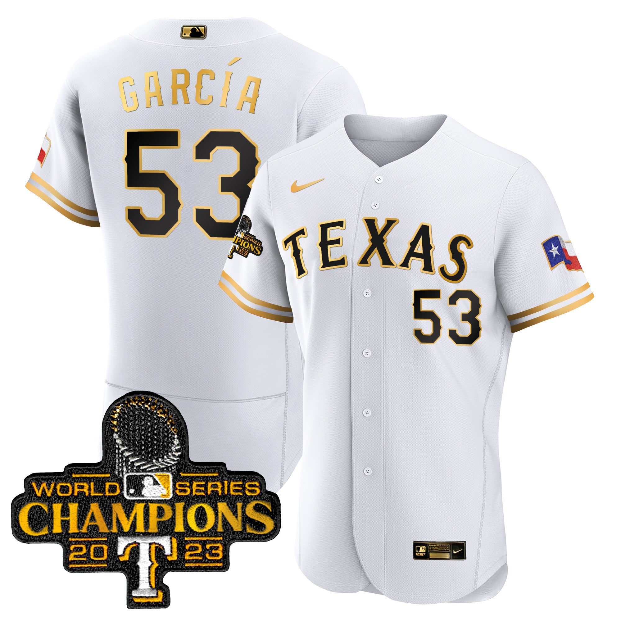 Men’s Texas 2023 World Series Champions Flex Base Jersey
