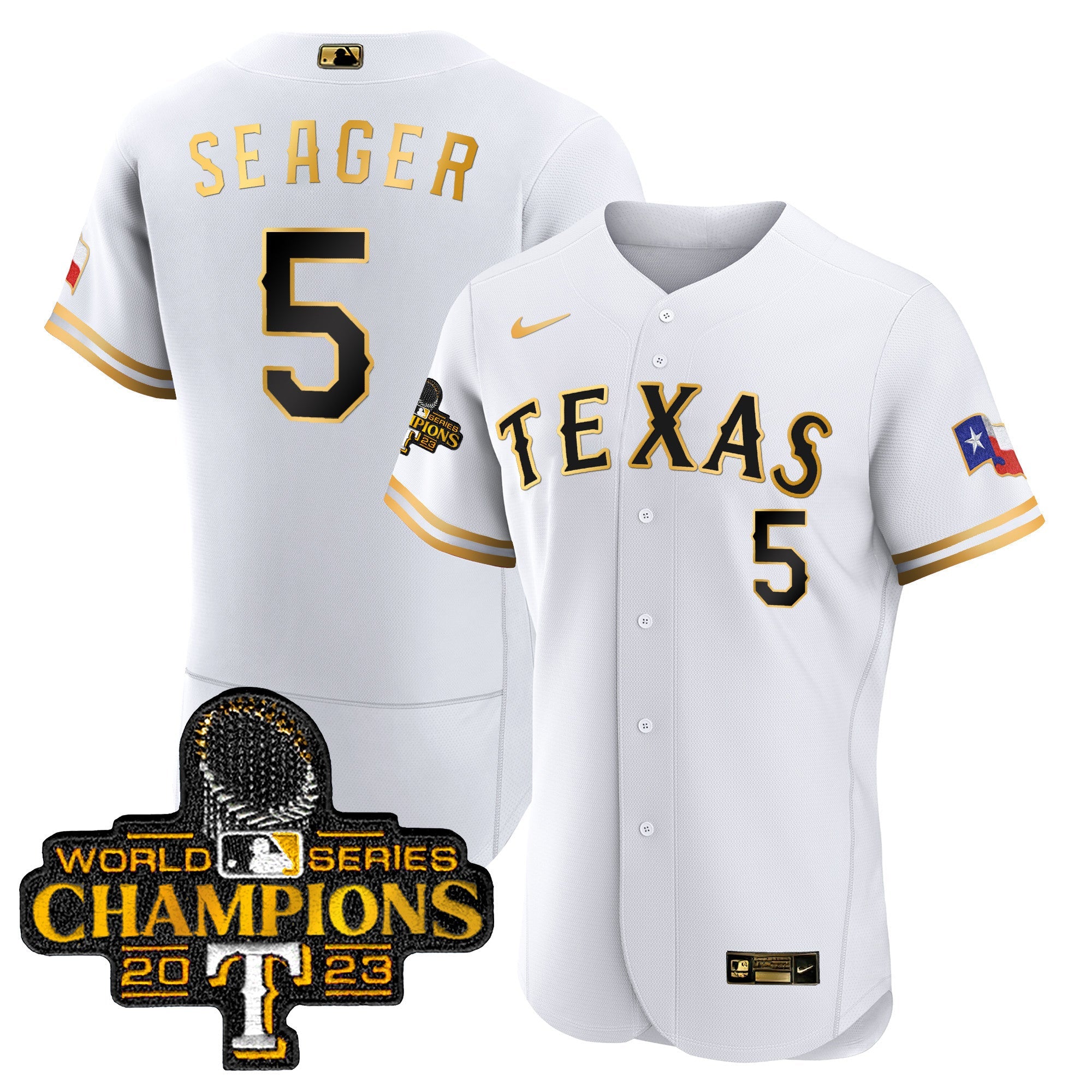 Men’s Texas 2023 World Series Champions Flex Base Jersey