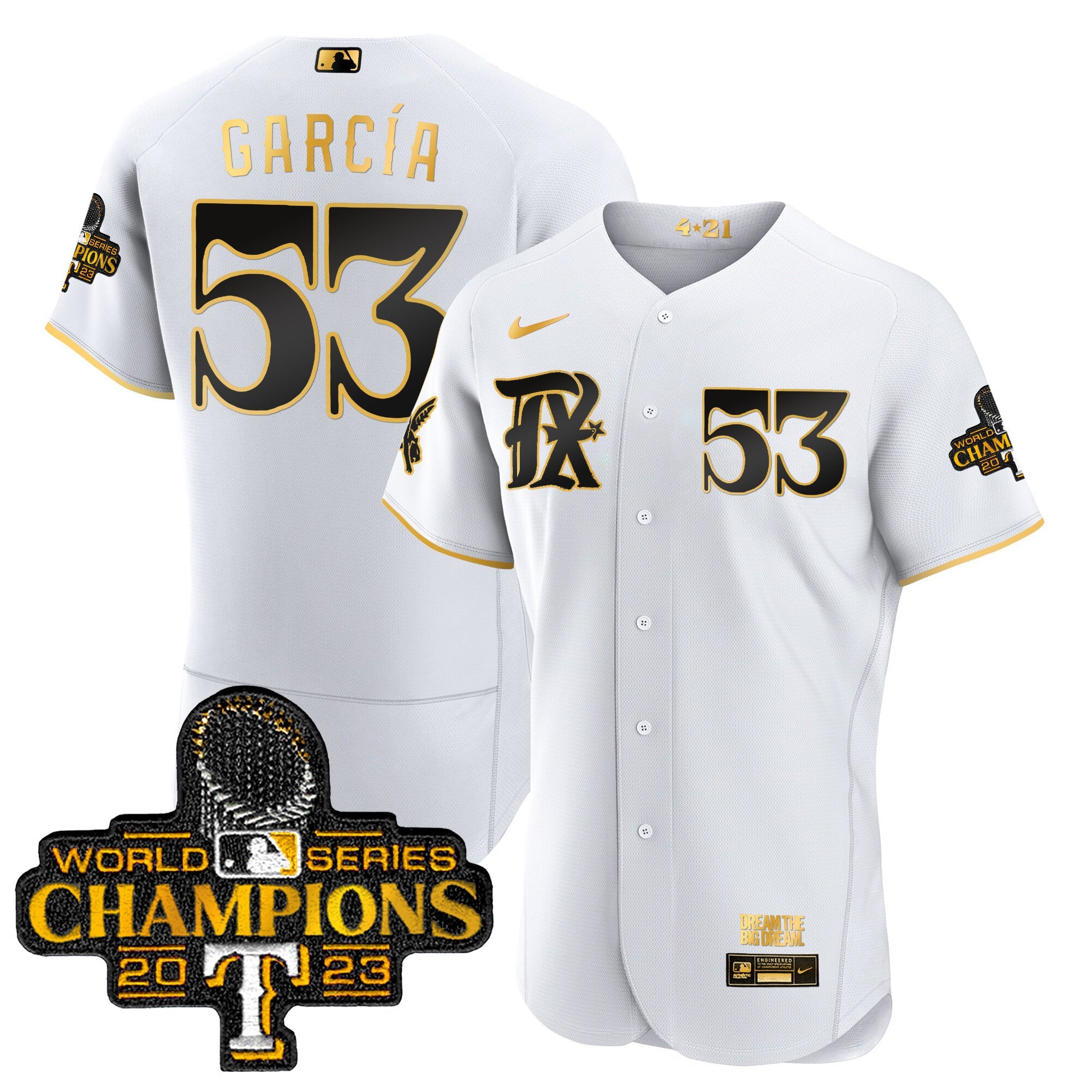 Men’s Texas 2023 World Series Champions City Connect Flex Gold Jersey