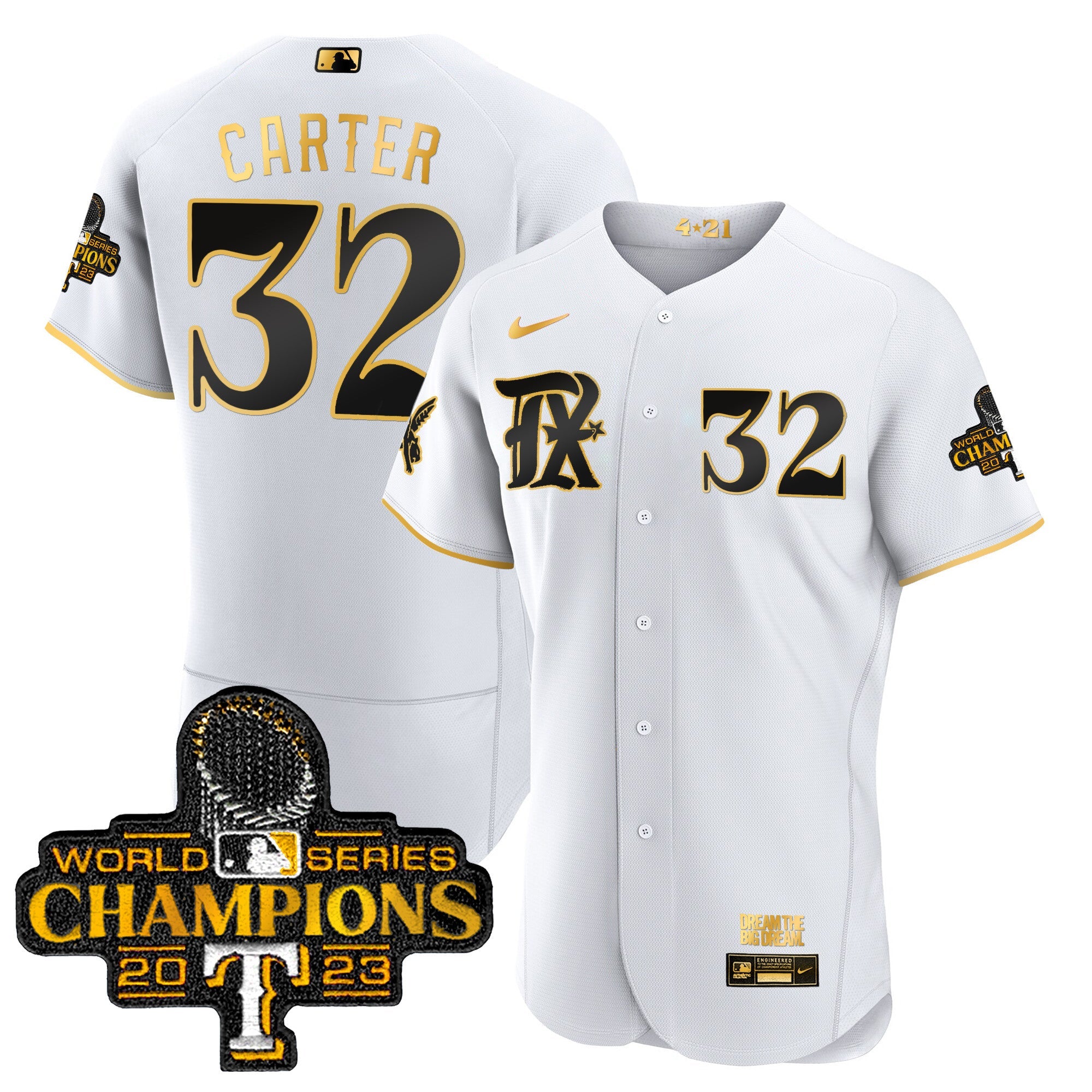 Men’s Texas 2023 World Series Champions City Connect Flex Gold Jersey