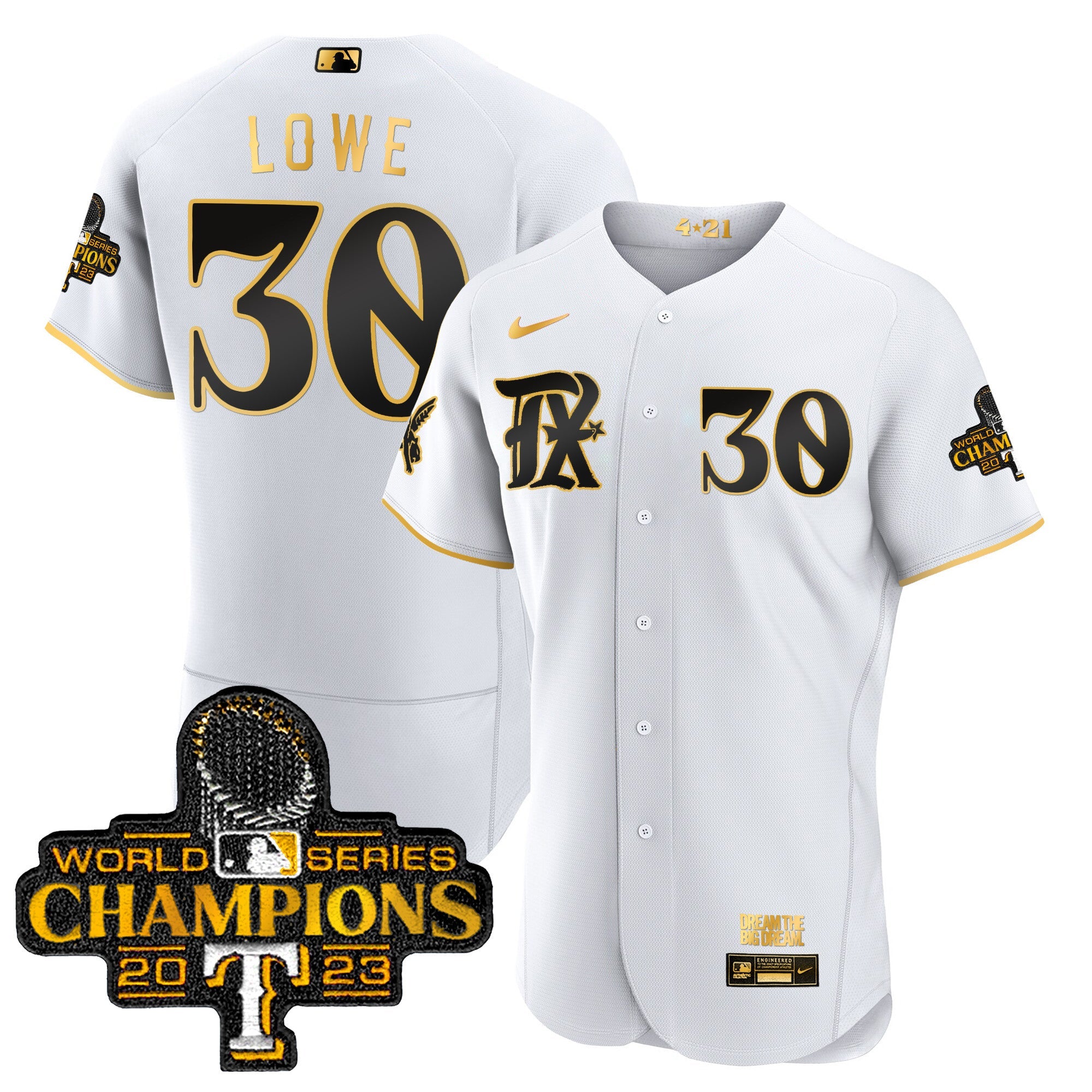 Men’s Texas 2023 World Series Champions City Connect Flex Gold Jersey