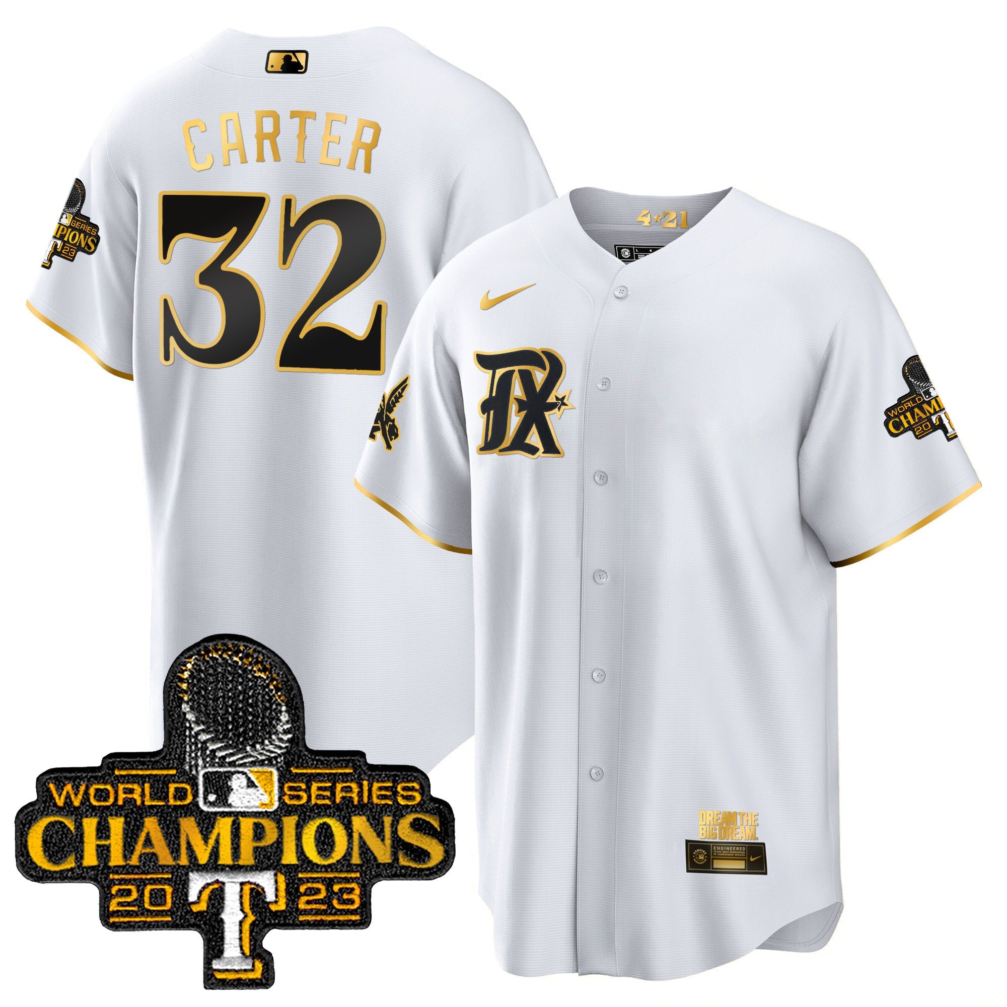 Men’s Texas 2023 World Series Champions City Connect Cool Gold Jersey