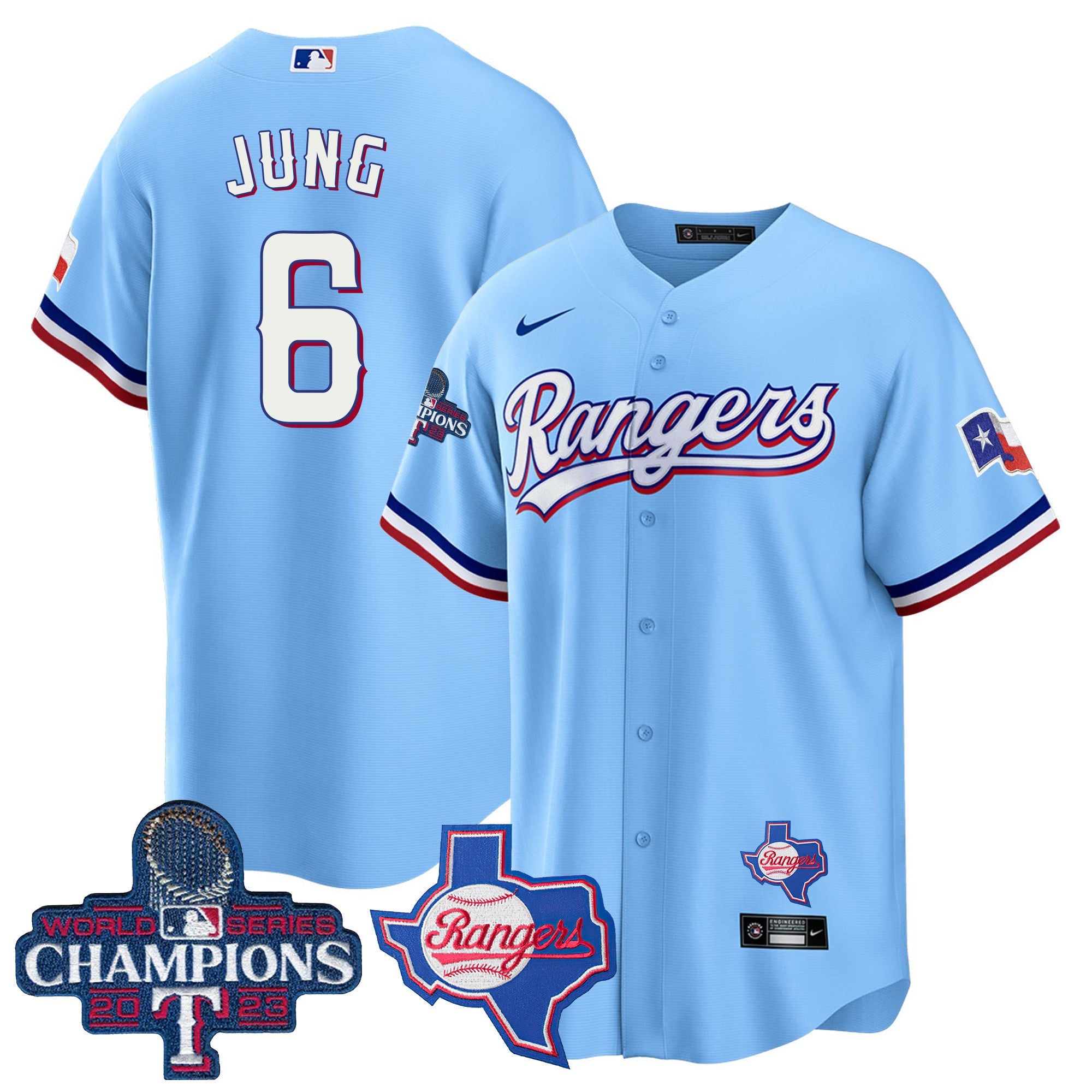Men’s Texas 2023 World Series Champions Cool Base Jersey V2