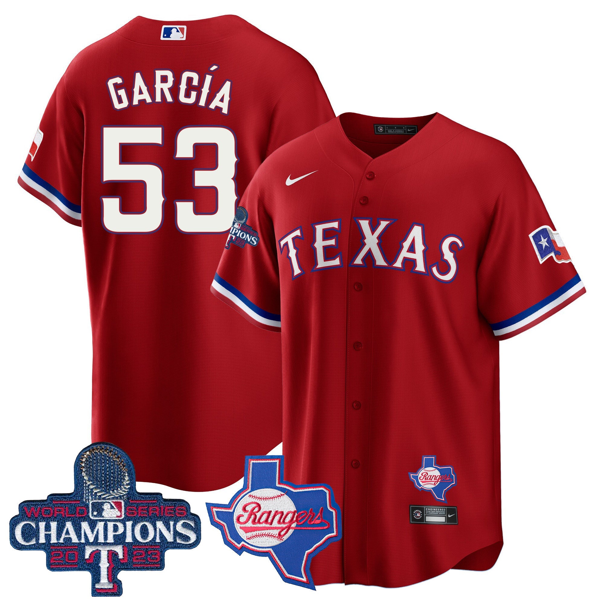 Men’s Texas 2023 World Series Champions Cool Base Jersey V2