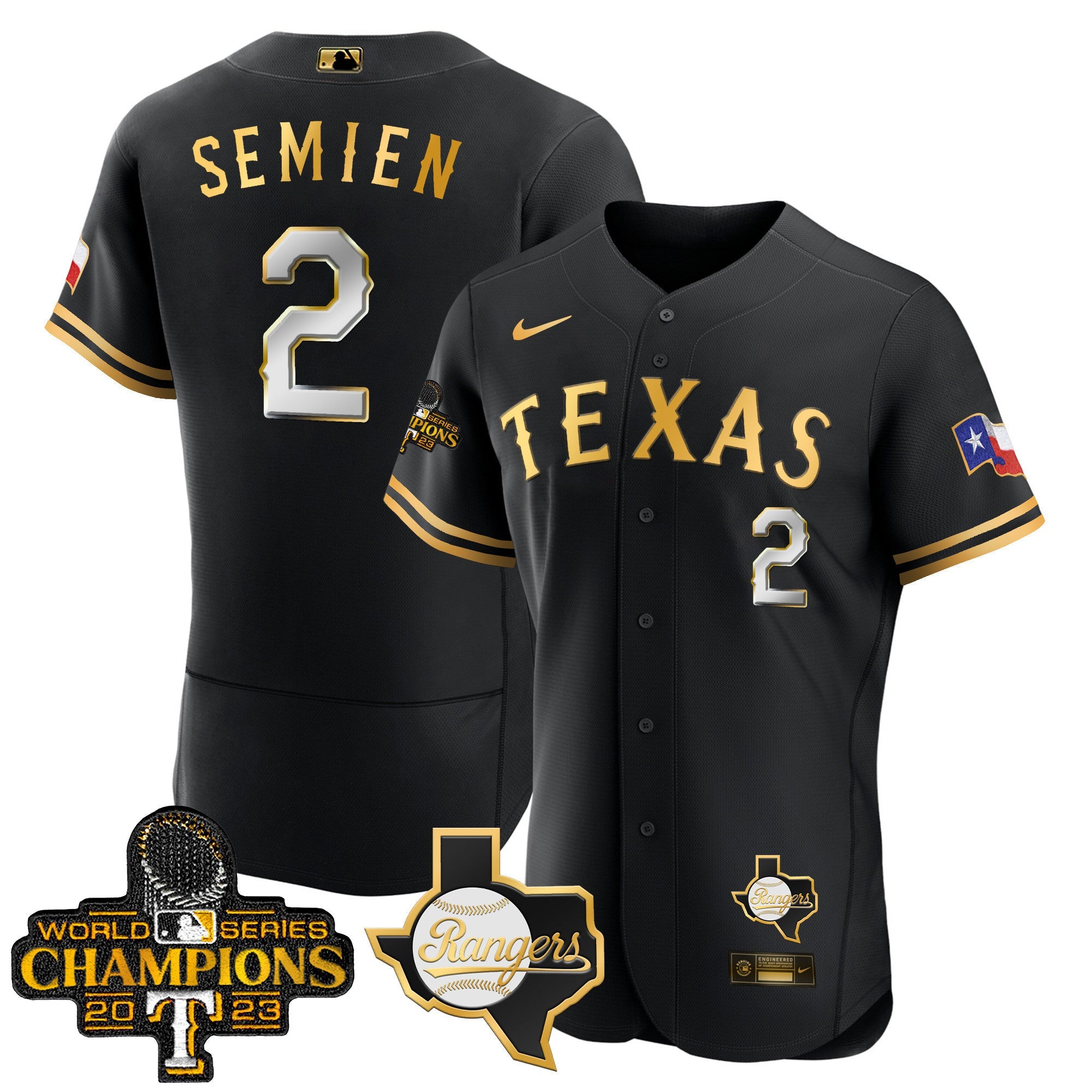 Men’s Texas 2023 World Series Champions Flex Base Jersey V2