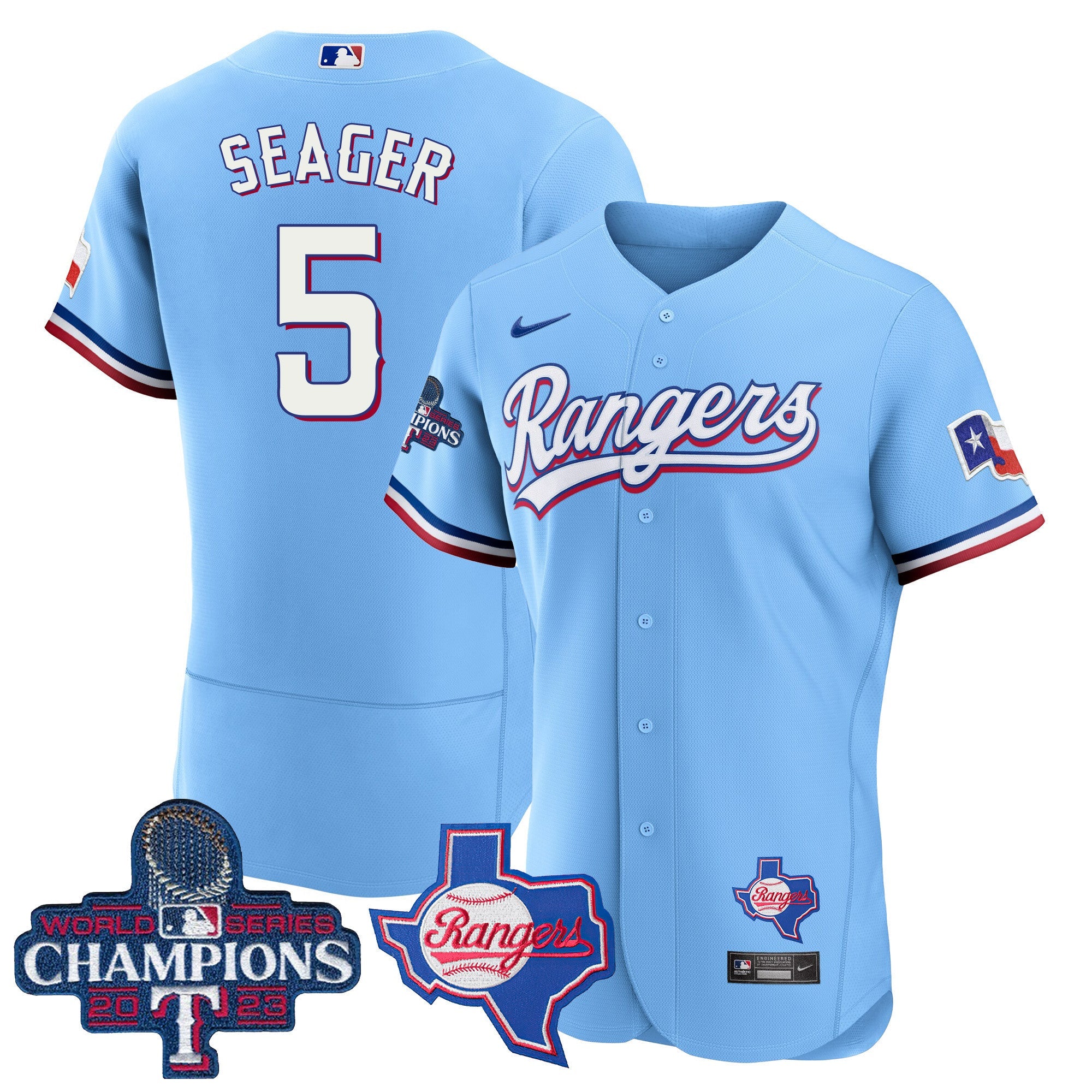 Men’s Texas 2023 World Series Champions Flex Base Jersey V2