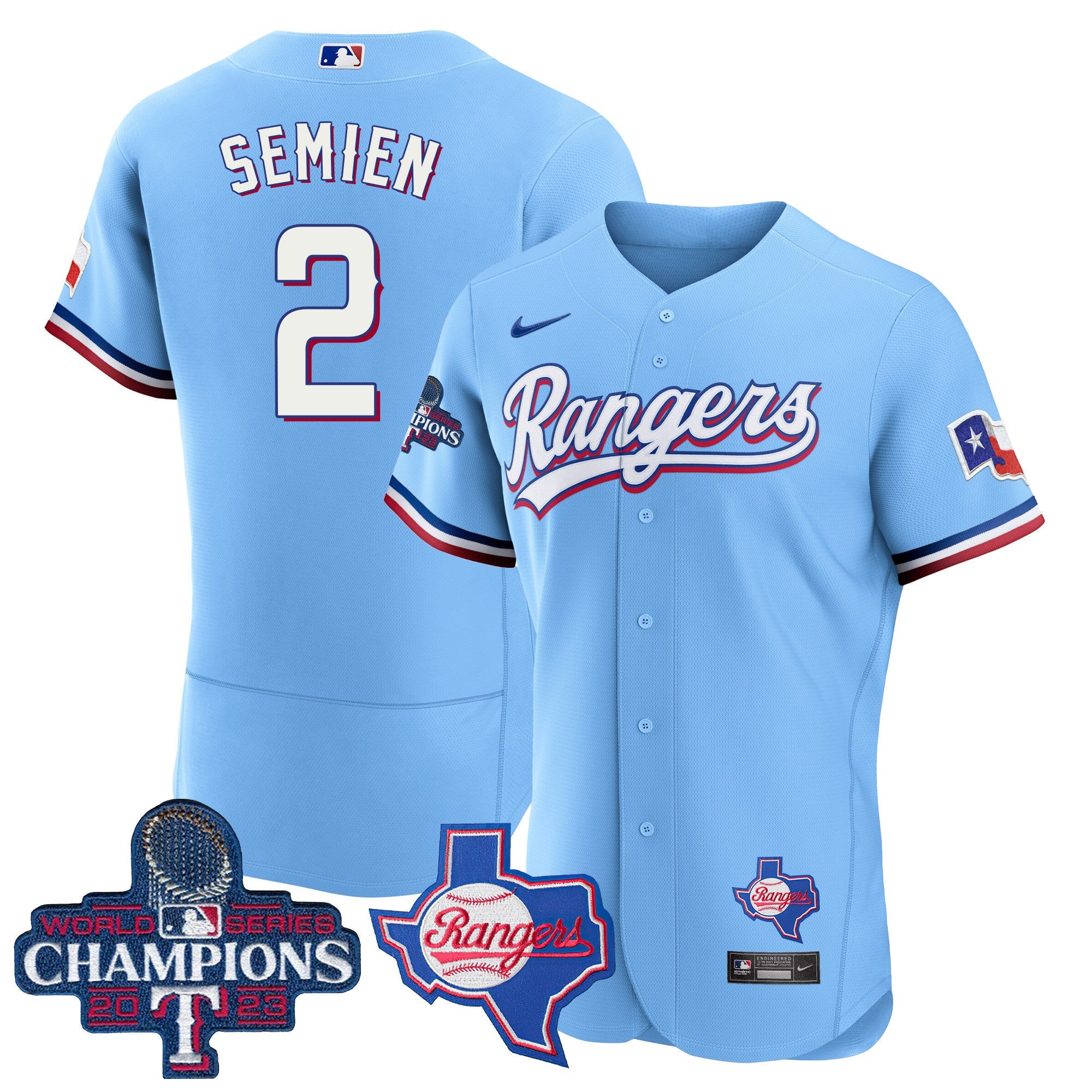 Men’s Texas 2023 World Series Champions Flex Base Jersey V2