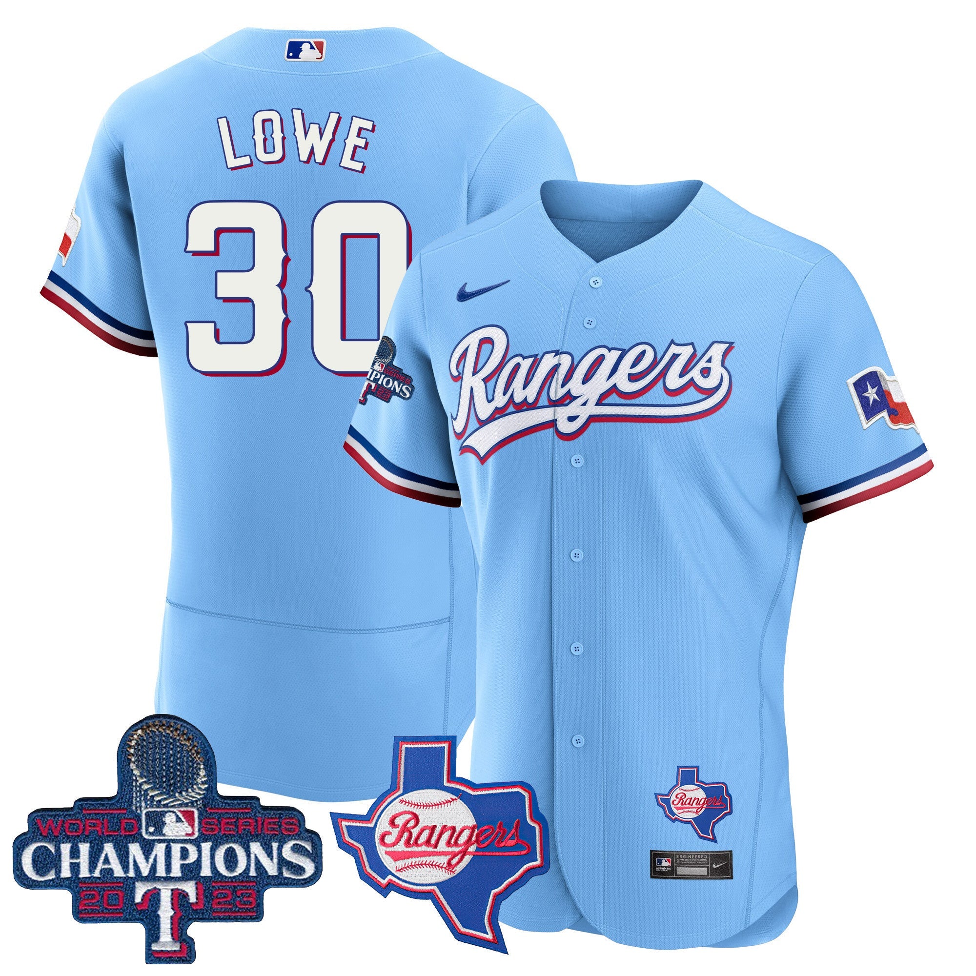Men’s Texas 2023 World Series Champions Flex Base Jersey V2