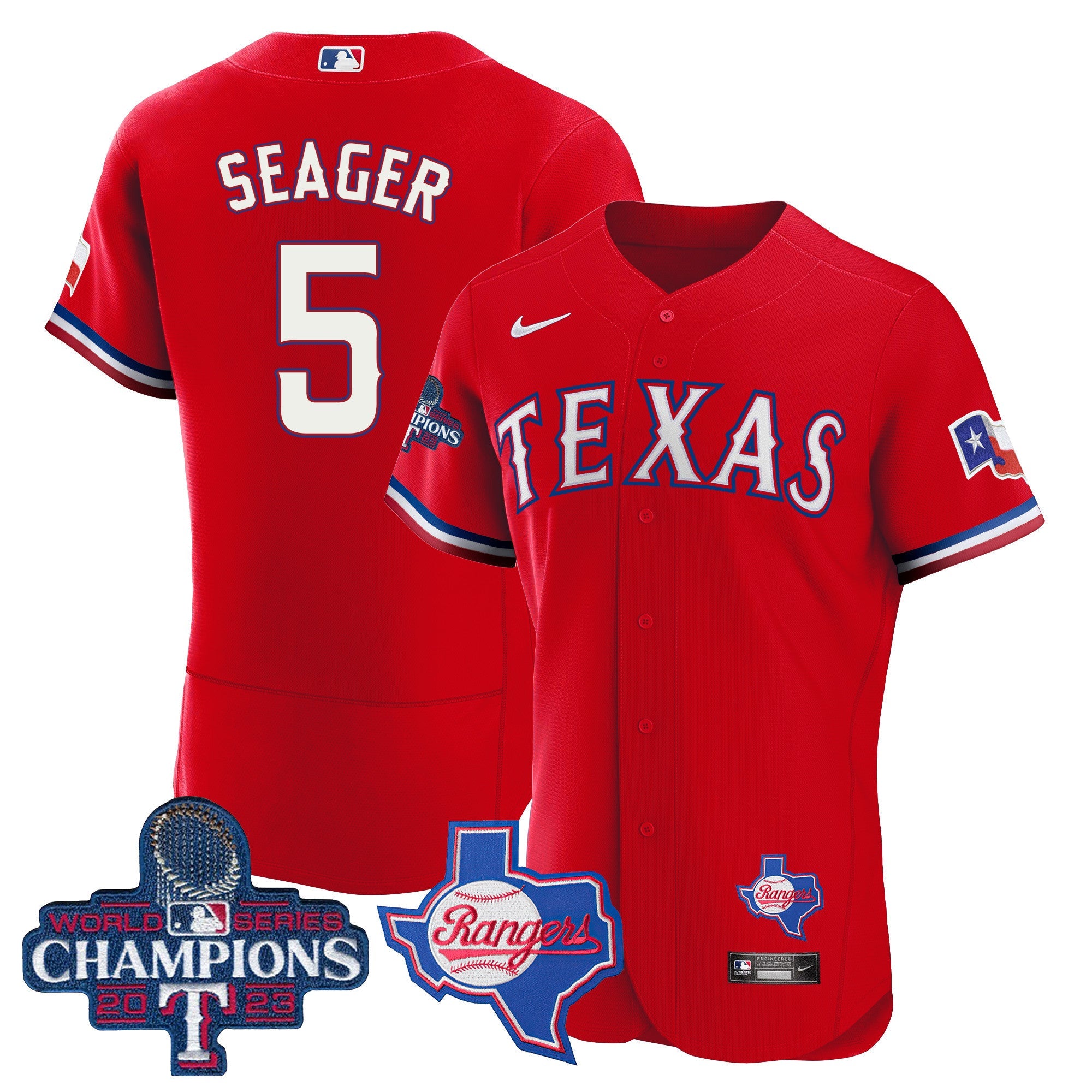 Men’s Texas 2023 World Series Champions Flex Base Jersey V2