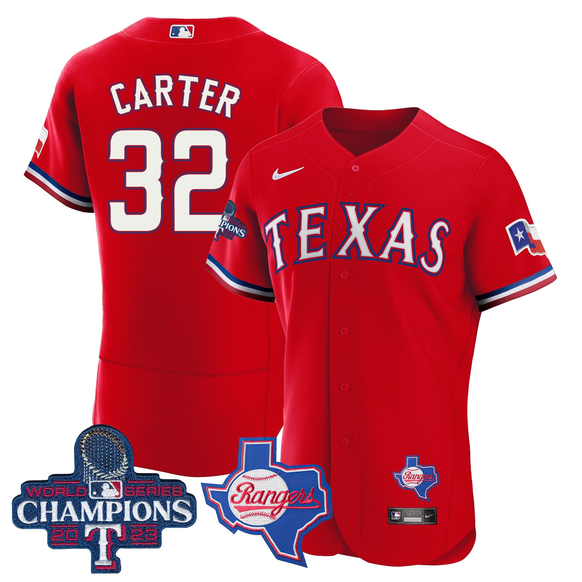Men’s Texas 2023 World Series Champions Flex Base Jersey V2