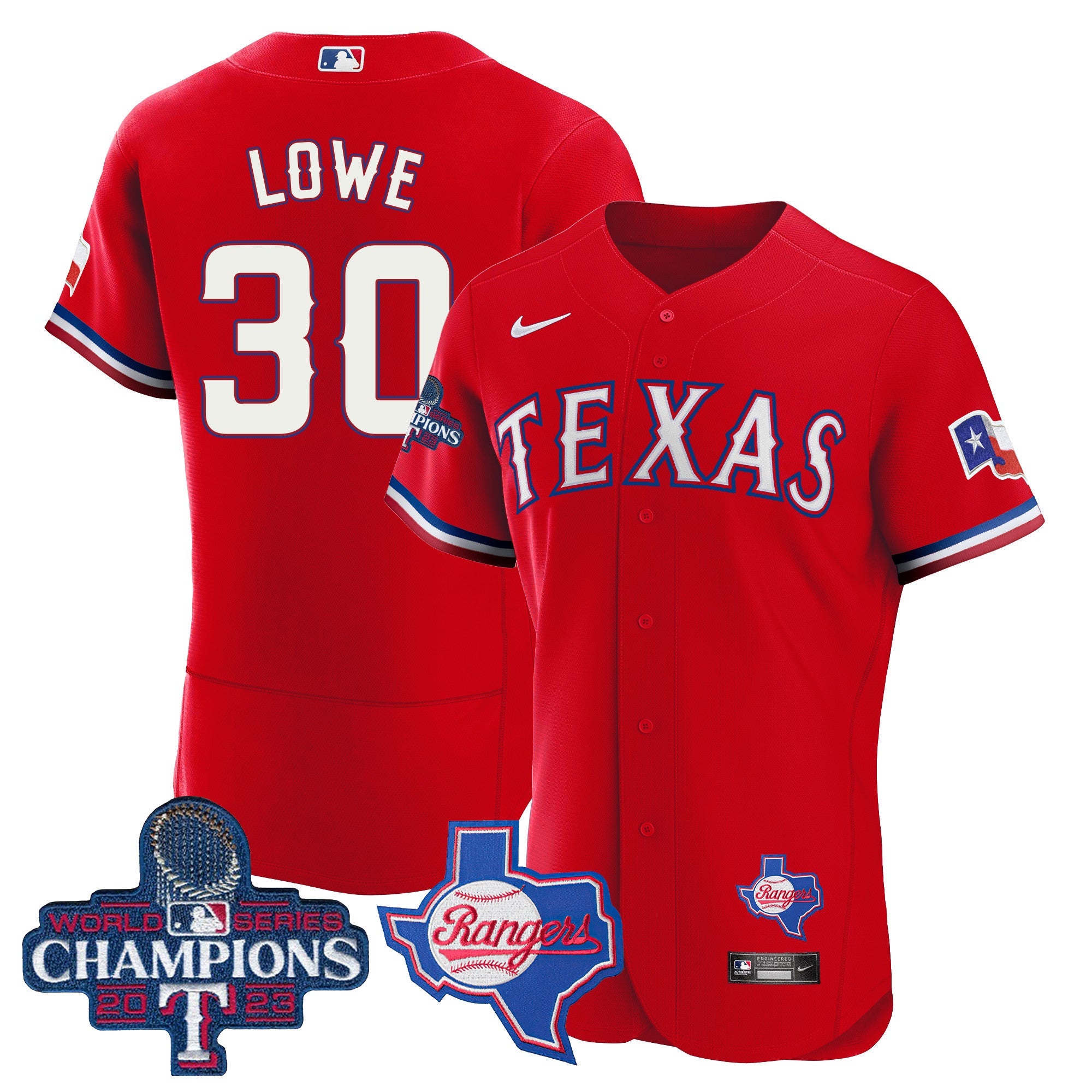 Men’s Texas 2023 World Series Champions Flex Base Jersey V2