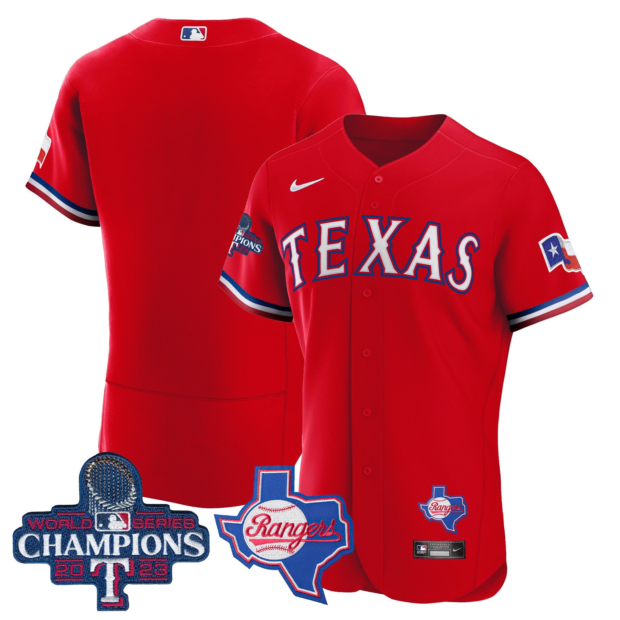 Men’s Texas 2023 World Series Champions Flex Base Jersey V2