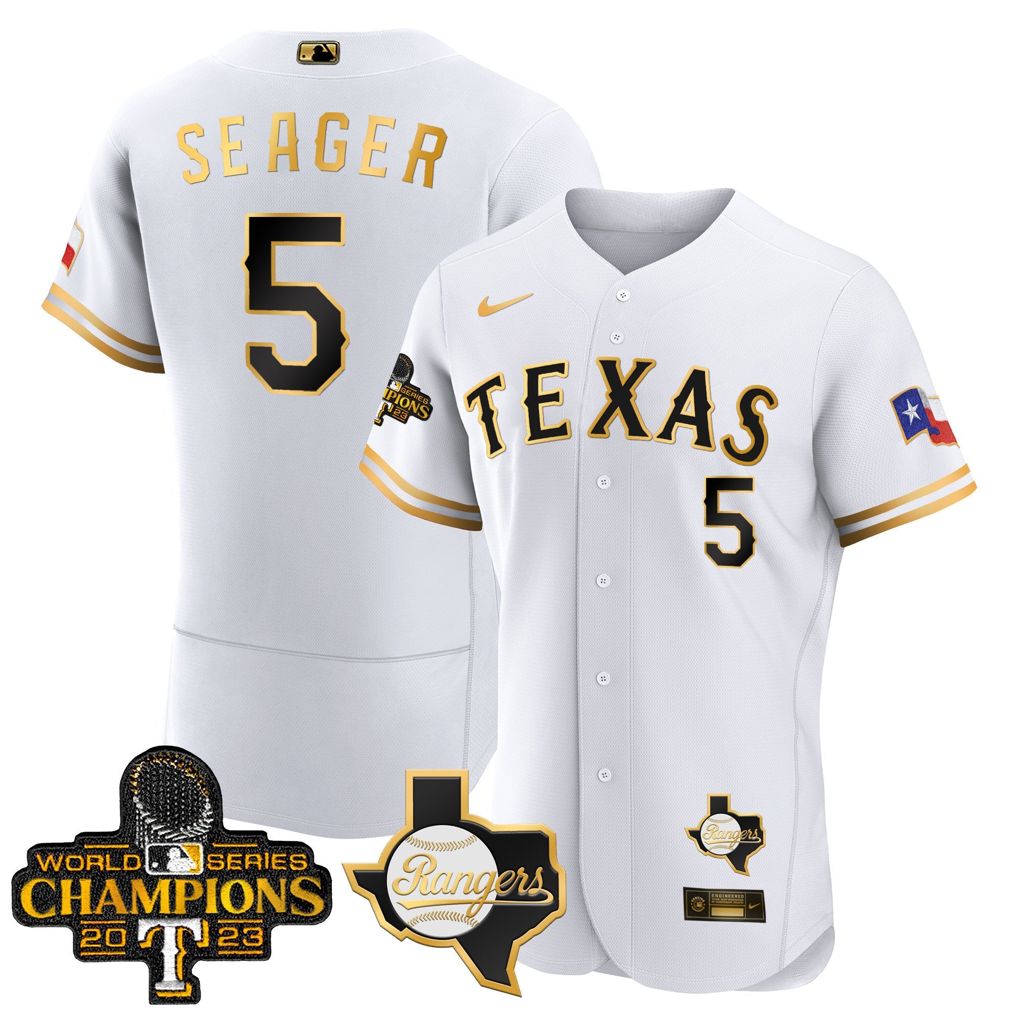 Men’s Texas 2023 World Series Champions Flex Base Jersey V2