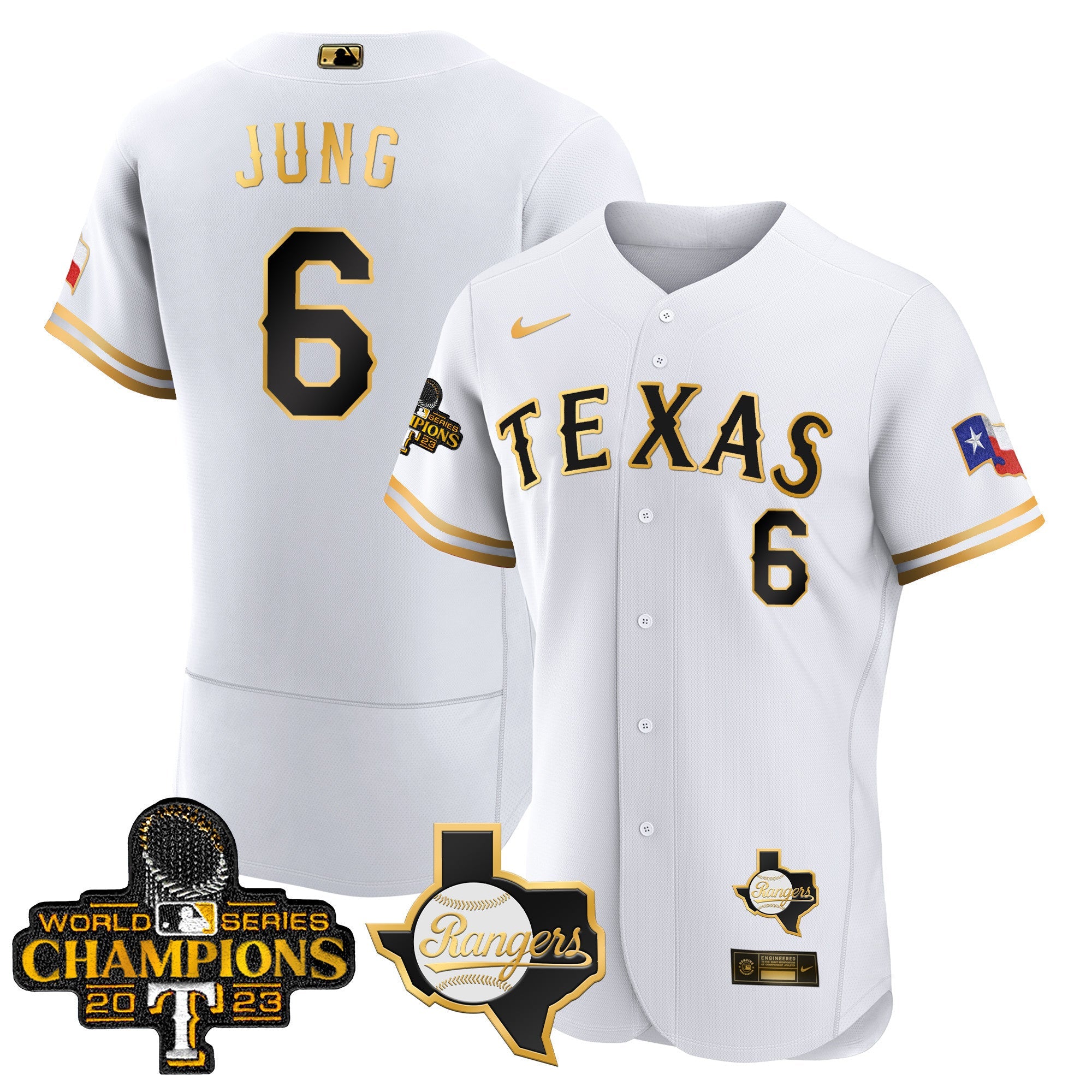 Men’s Texas 2023 World Series Champions Flex Base Jersey V2
