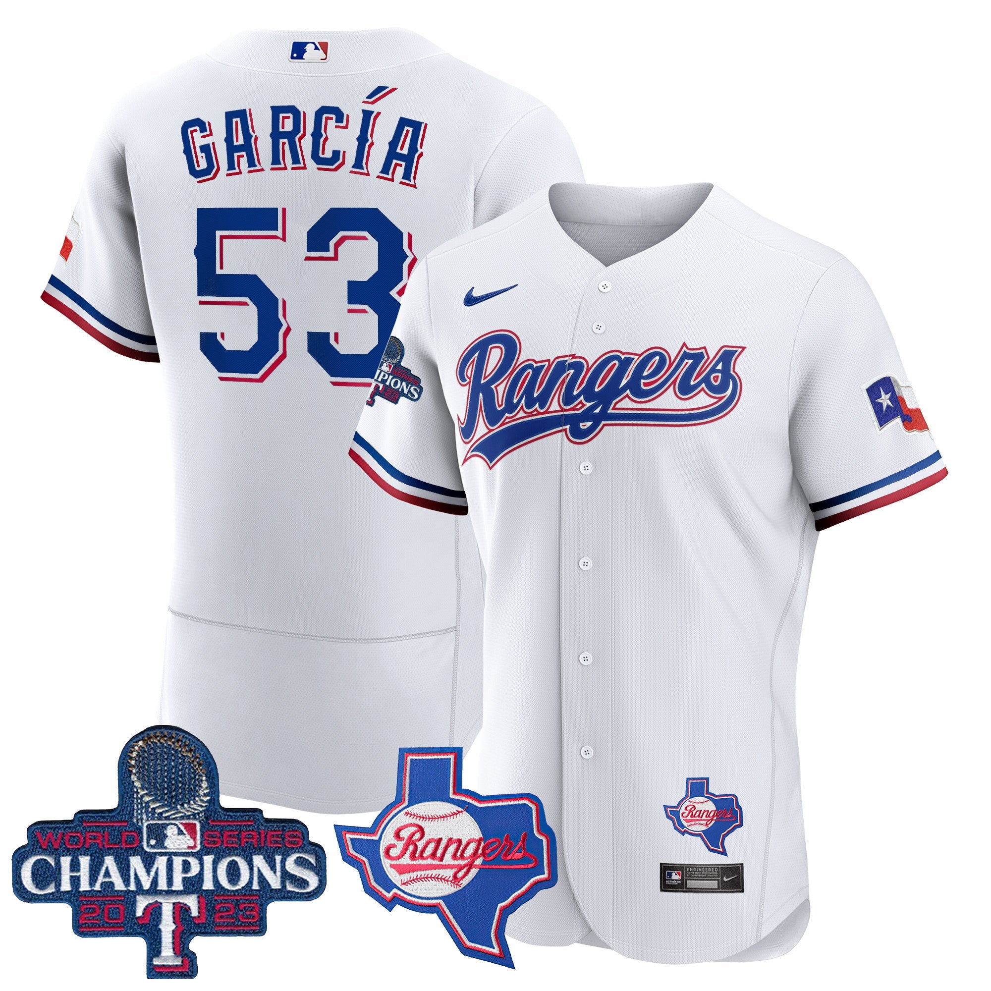 Men’s Texas 2023 World Series Champions Flex Base Jersey V2