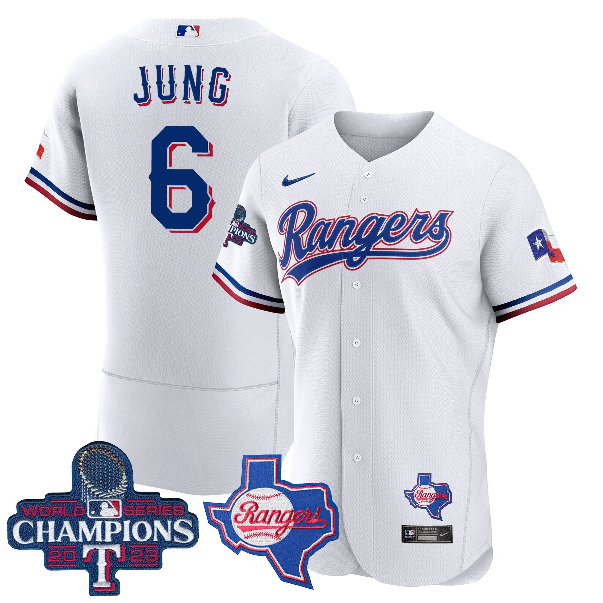 Men’s Texas 2023 World Series Champions Flex Base Jersey V2