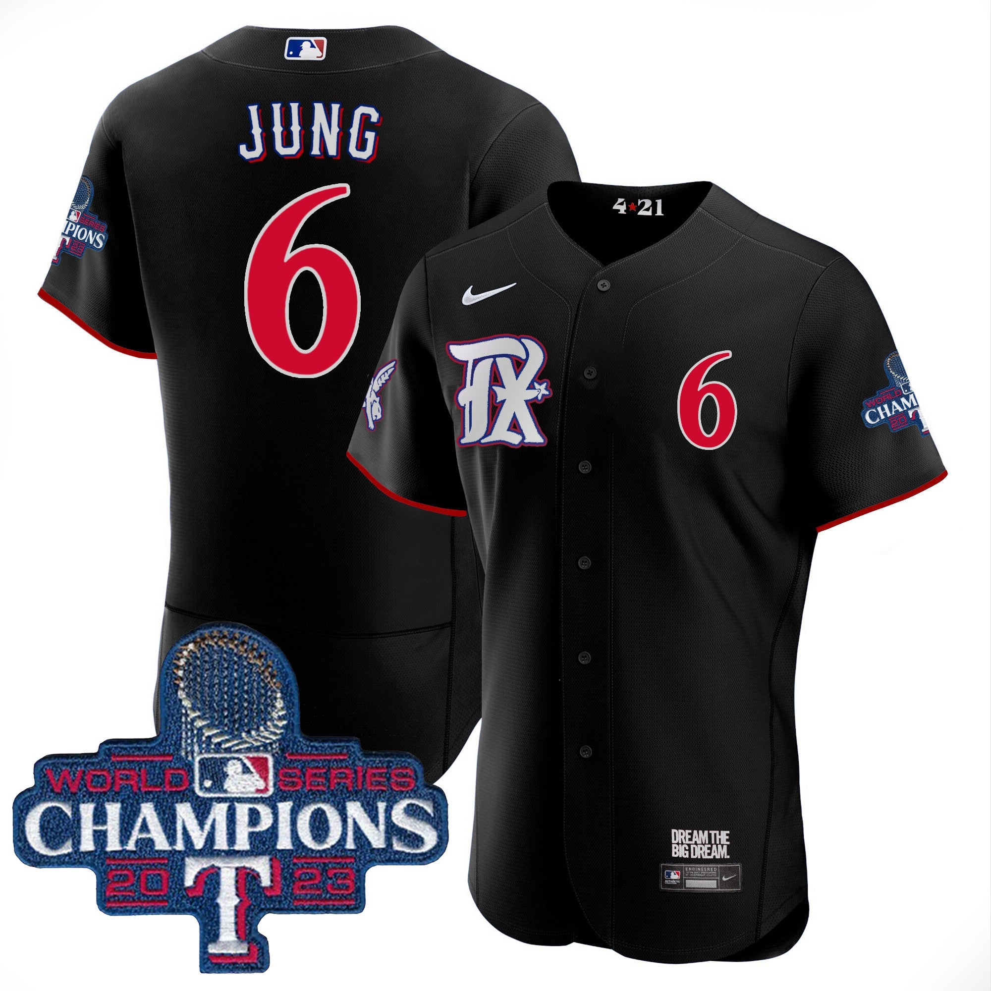 Men’s Texas 2023 World Series Champions City Connect Flex Base Jersey