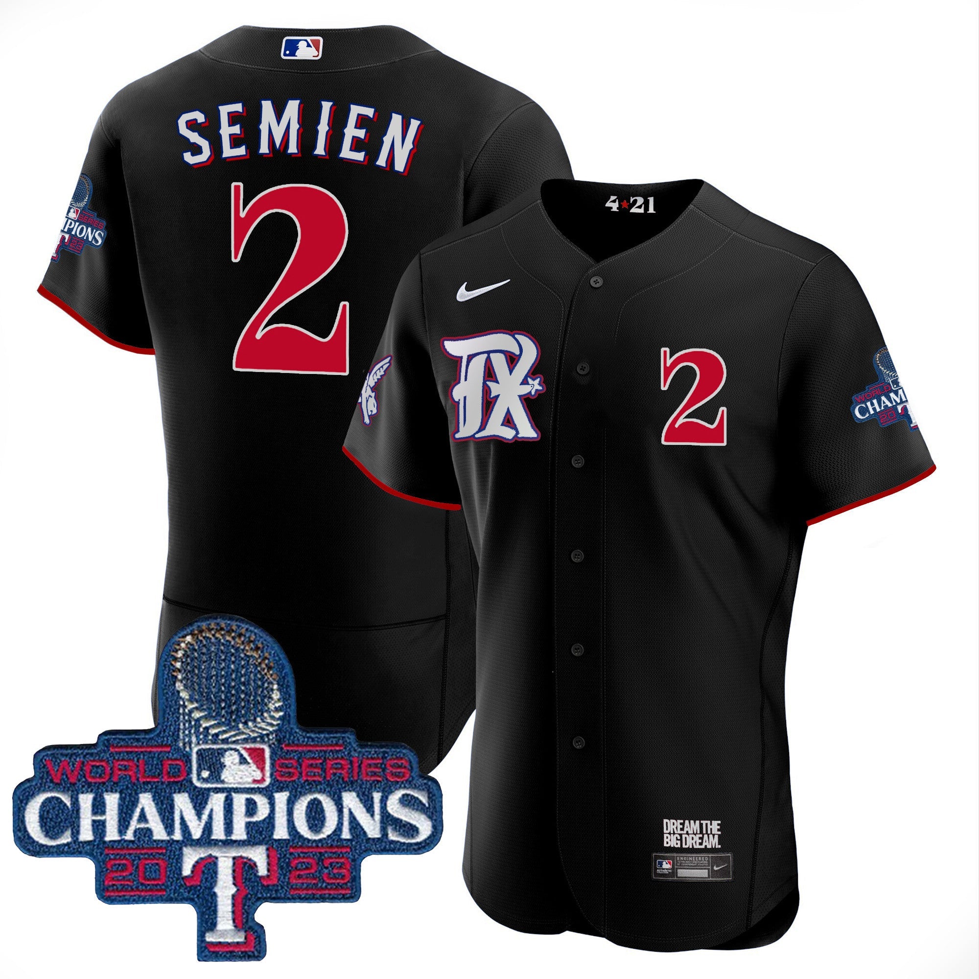 Men’s Texas 2023 World Series Champions City Connect Flex Base Jersey