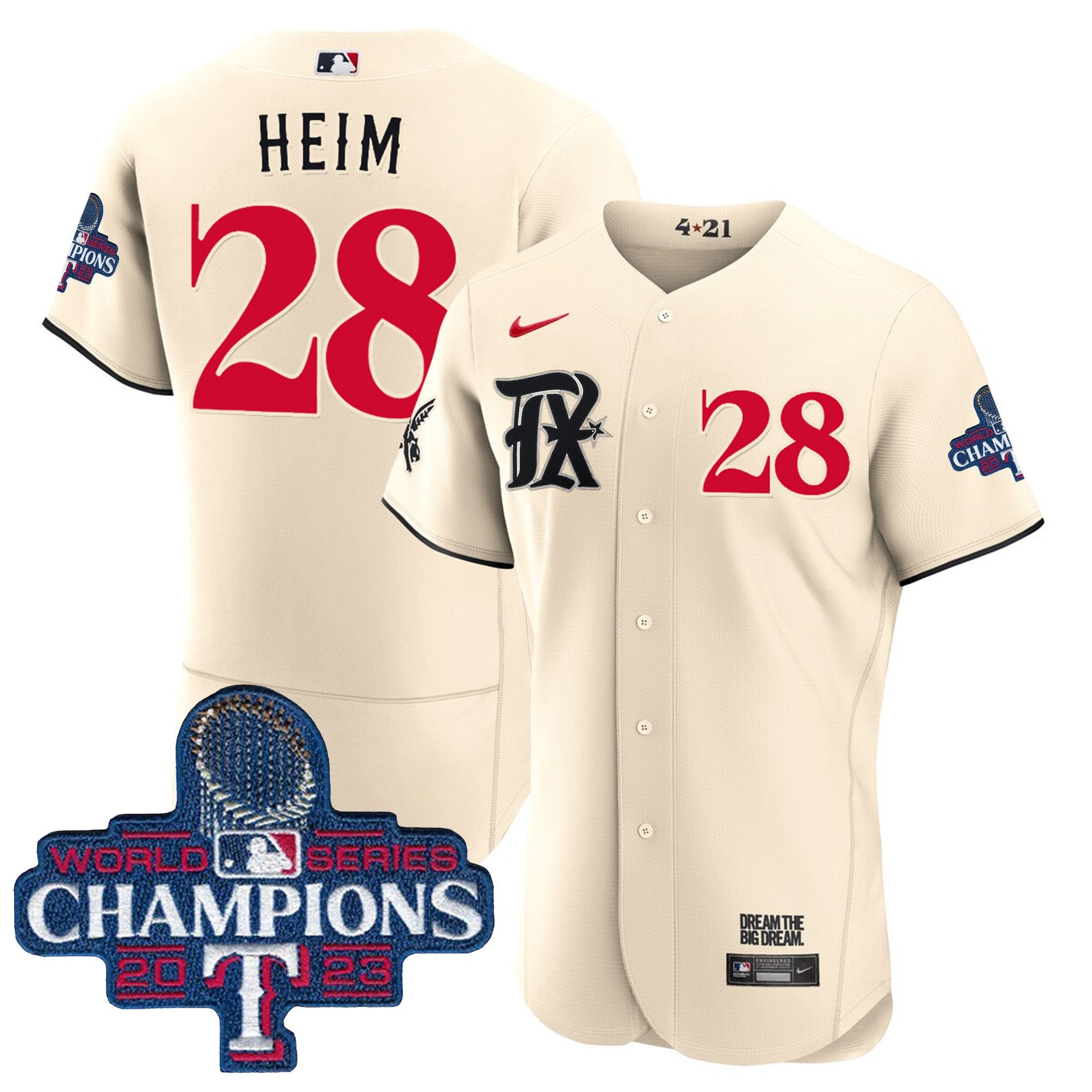 Men’s Texas 2023 World Series Champions City Connect Flex Base Jersey