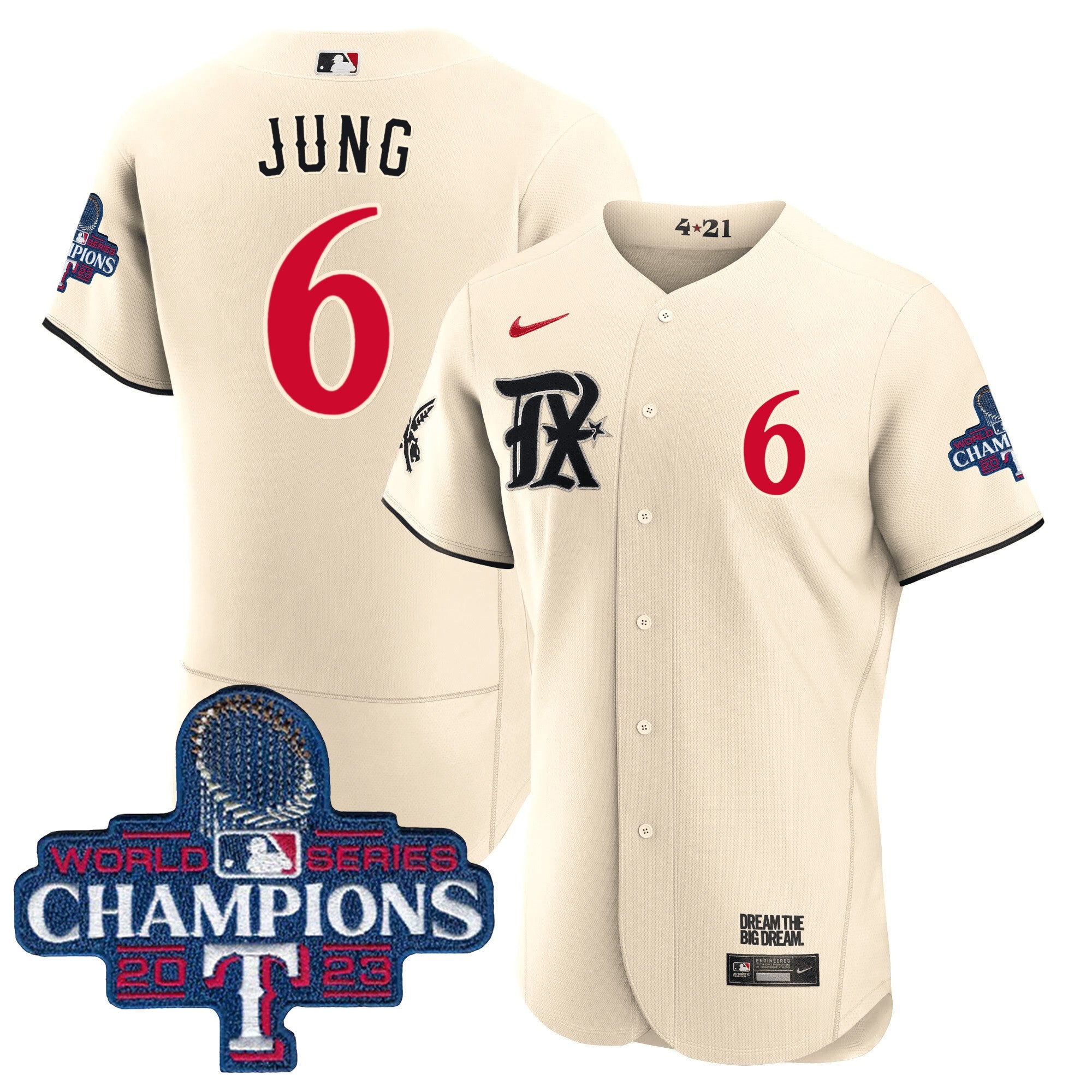 Men’s Texas 2023 World Series Champions City Connect Flex Base Jersey