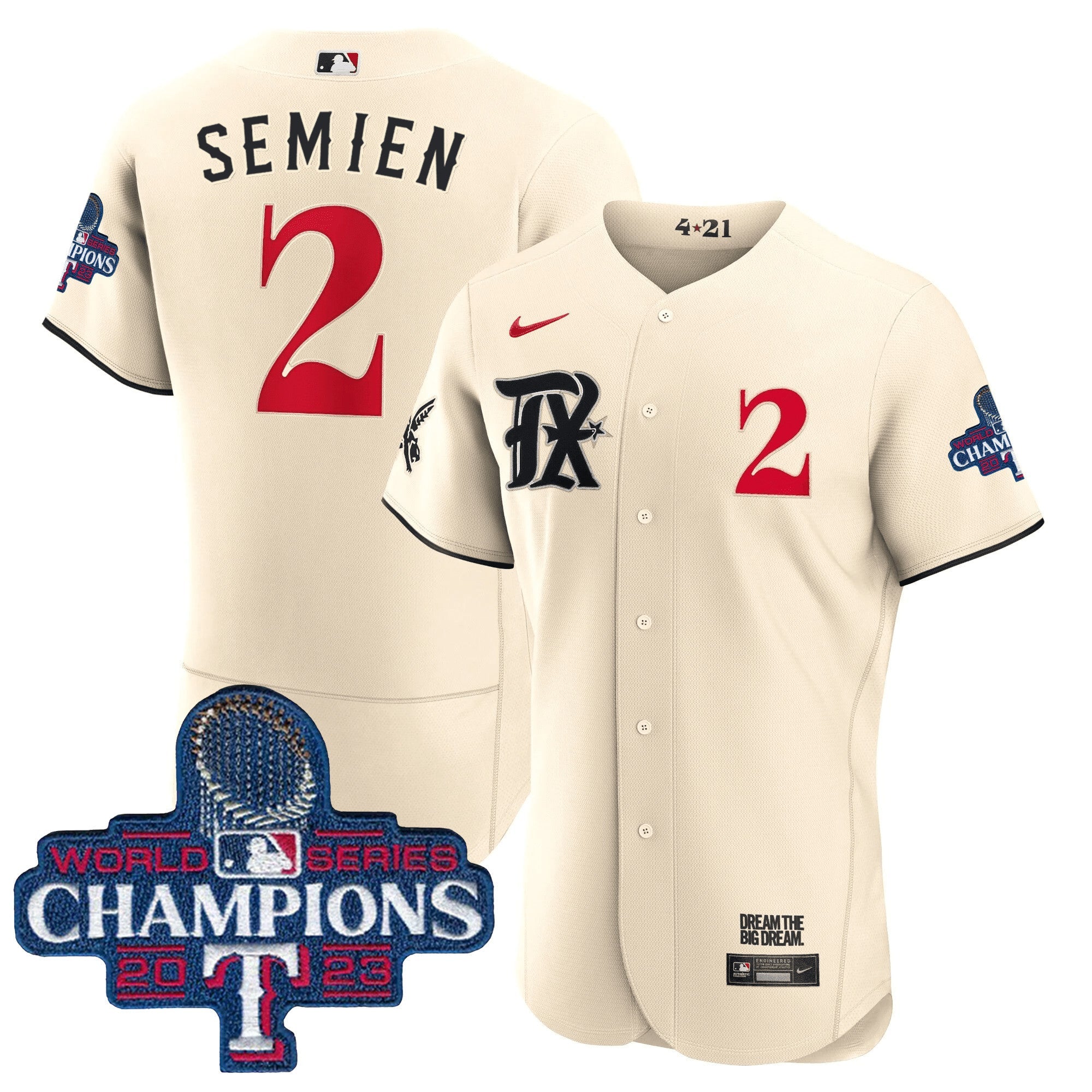 Men’s Texas 2023 World Series Champions City Connect Flex Base Jersey