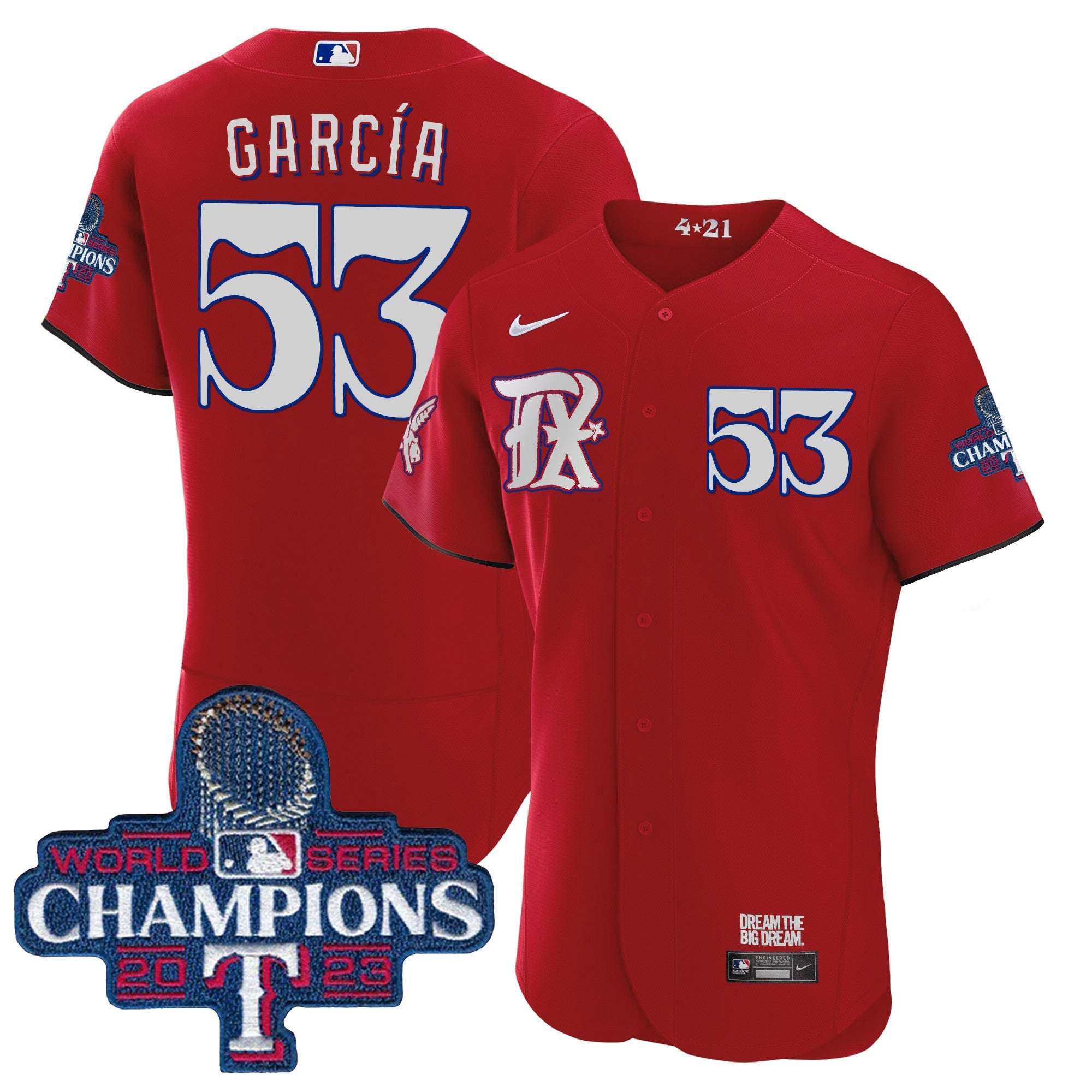 Men’s Texas 2023 World Series Champions City Connect Flex Base Jersey
