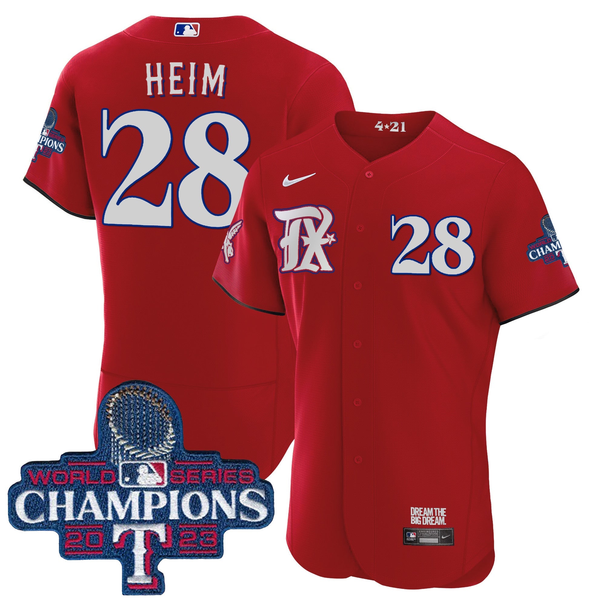 Men’s Texas 2023 World Series Champions City Connect Flex Base Jersey