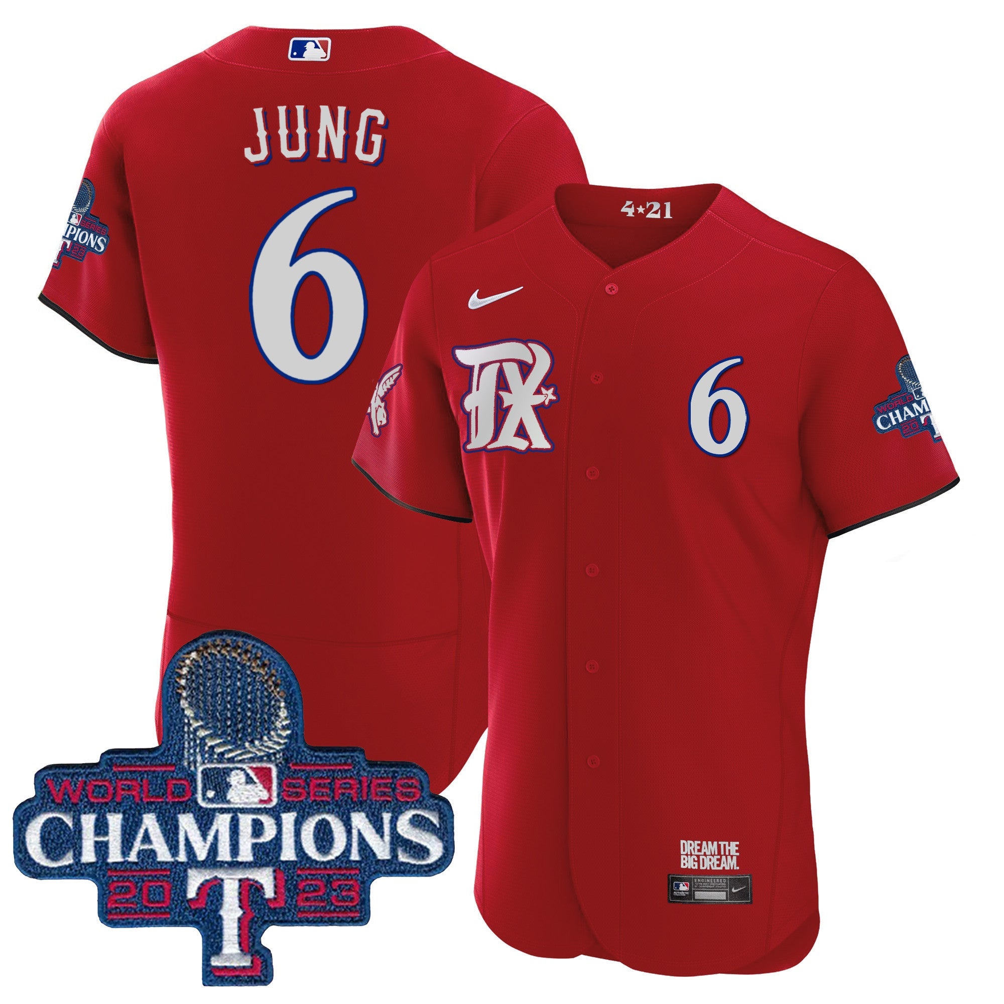 Men’s Texas 2023 World Series Champions City Connect Flex Base Jersey